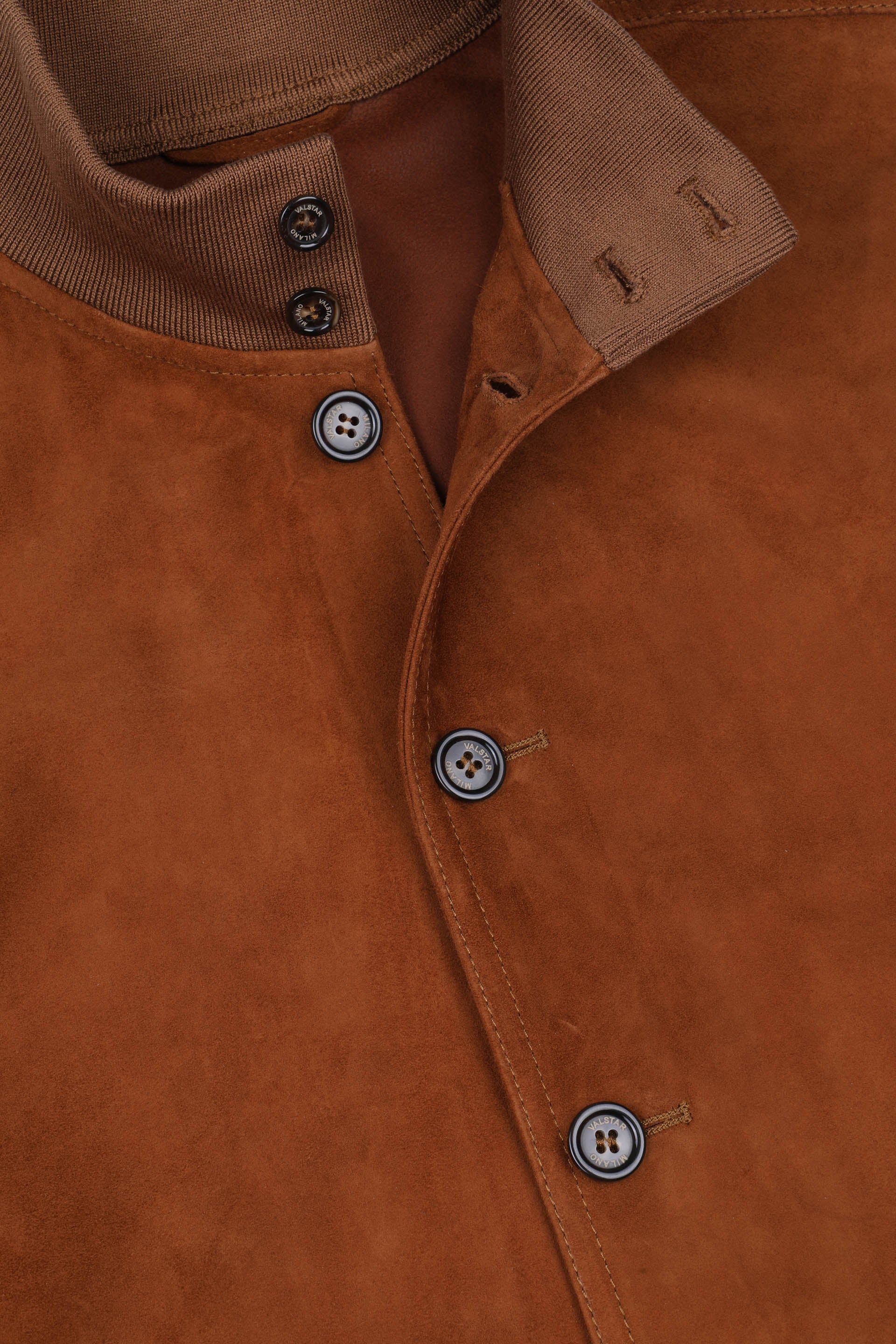 GIUBBOTTO VALSTARINO, SFODERATO, SUEDE - Tobacco