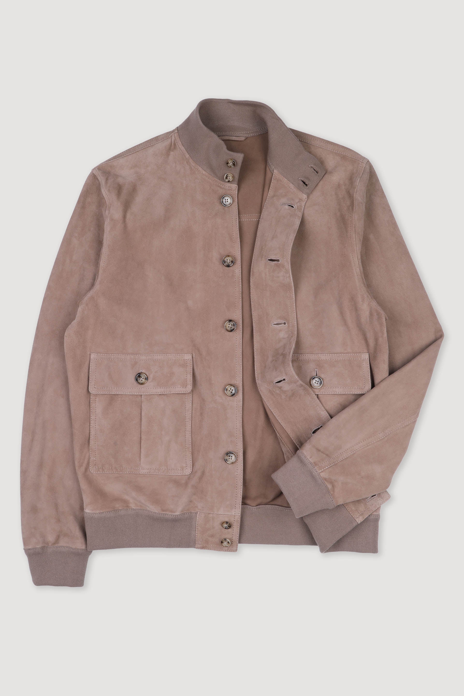 GIUBBOTTO VALSTARINO, SFODERATO, SUEDE - Grege