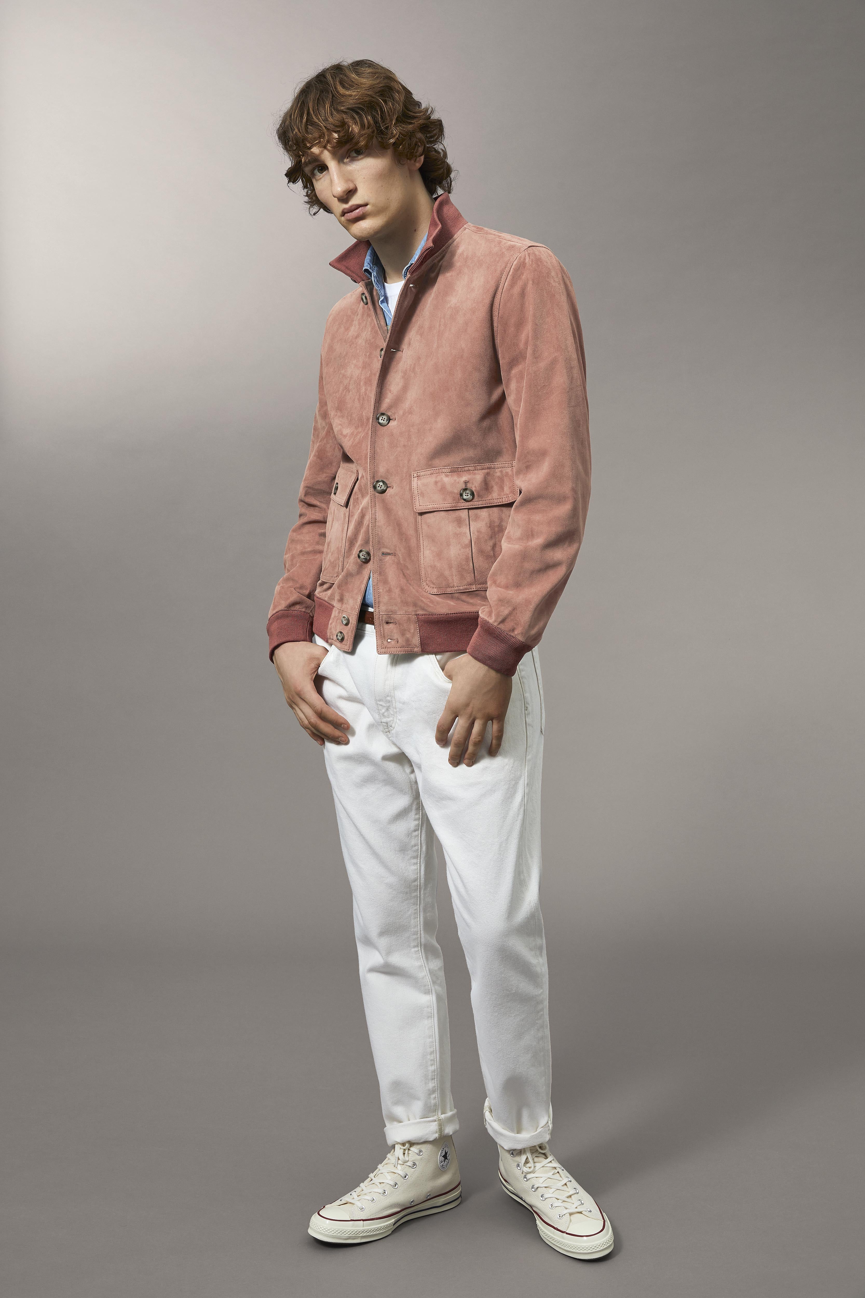 GIUBBOTTO VALSTARINO, SFODERATO, SUEDE - Wild flower