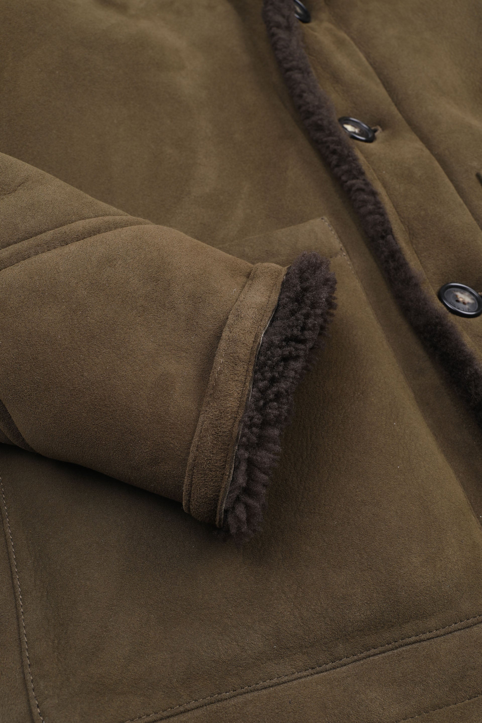RANCHER JACKET, SHEARLING - Military green/dark green