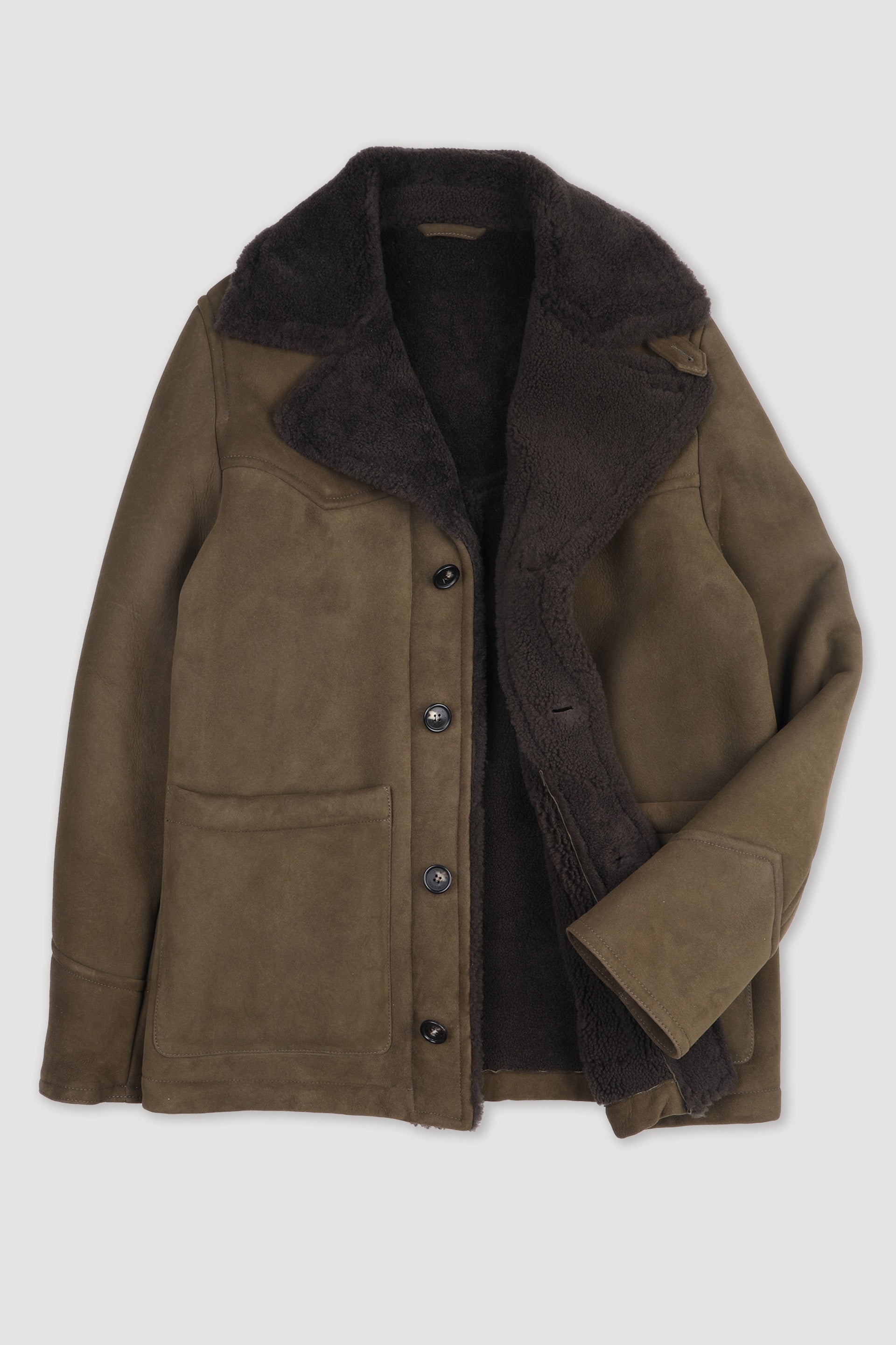 RANCHER JACKET, SHEARLING - Military green/dark green