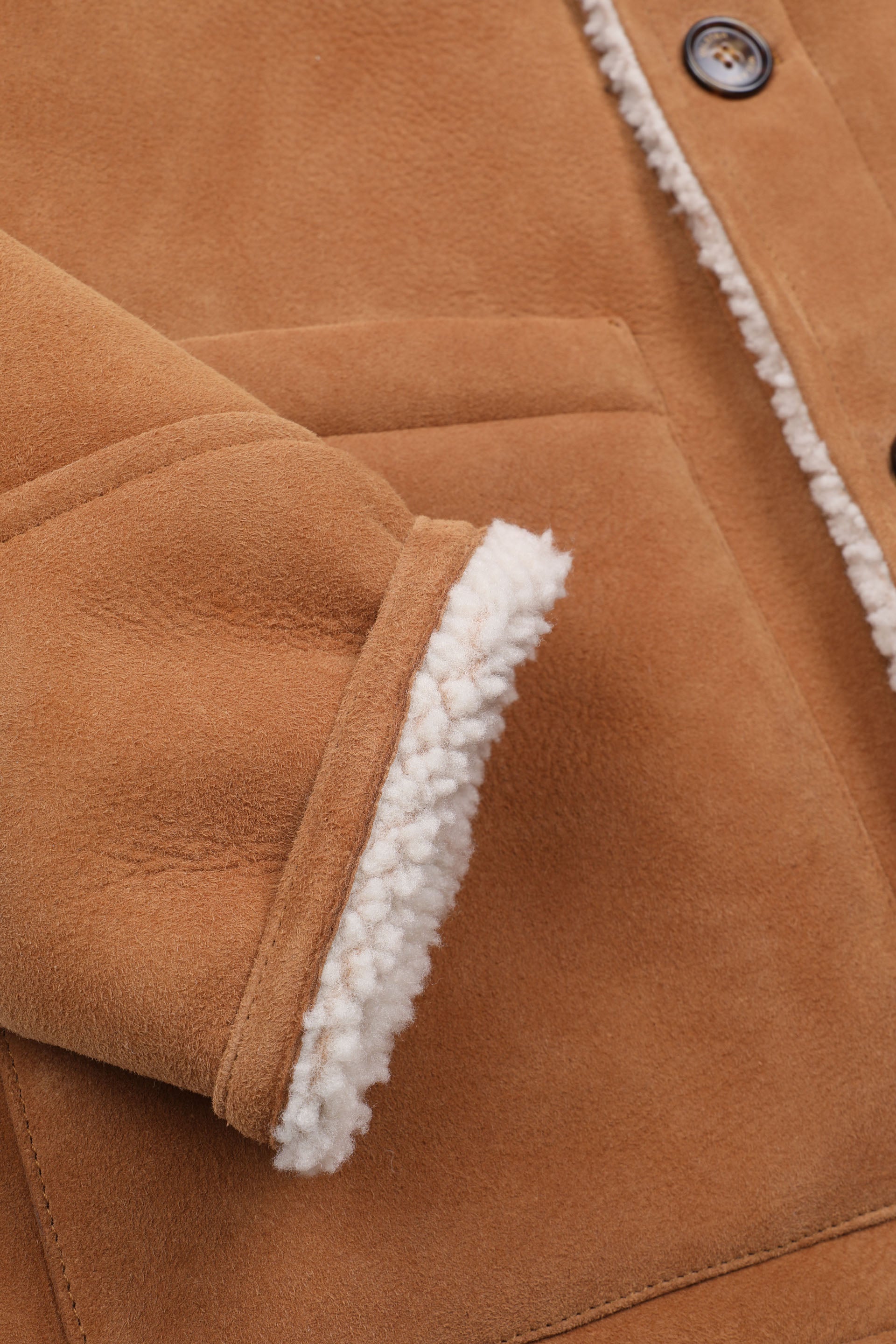 RANCHER JACKET, SHEARLING - Sandal/cream