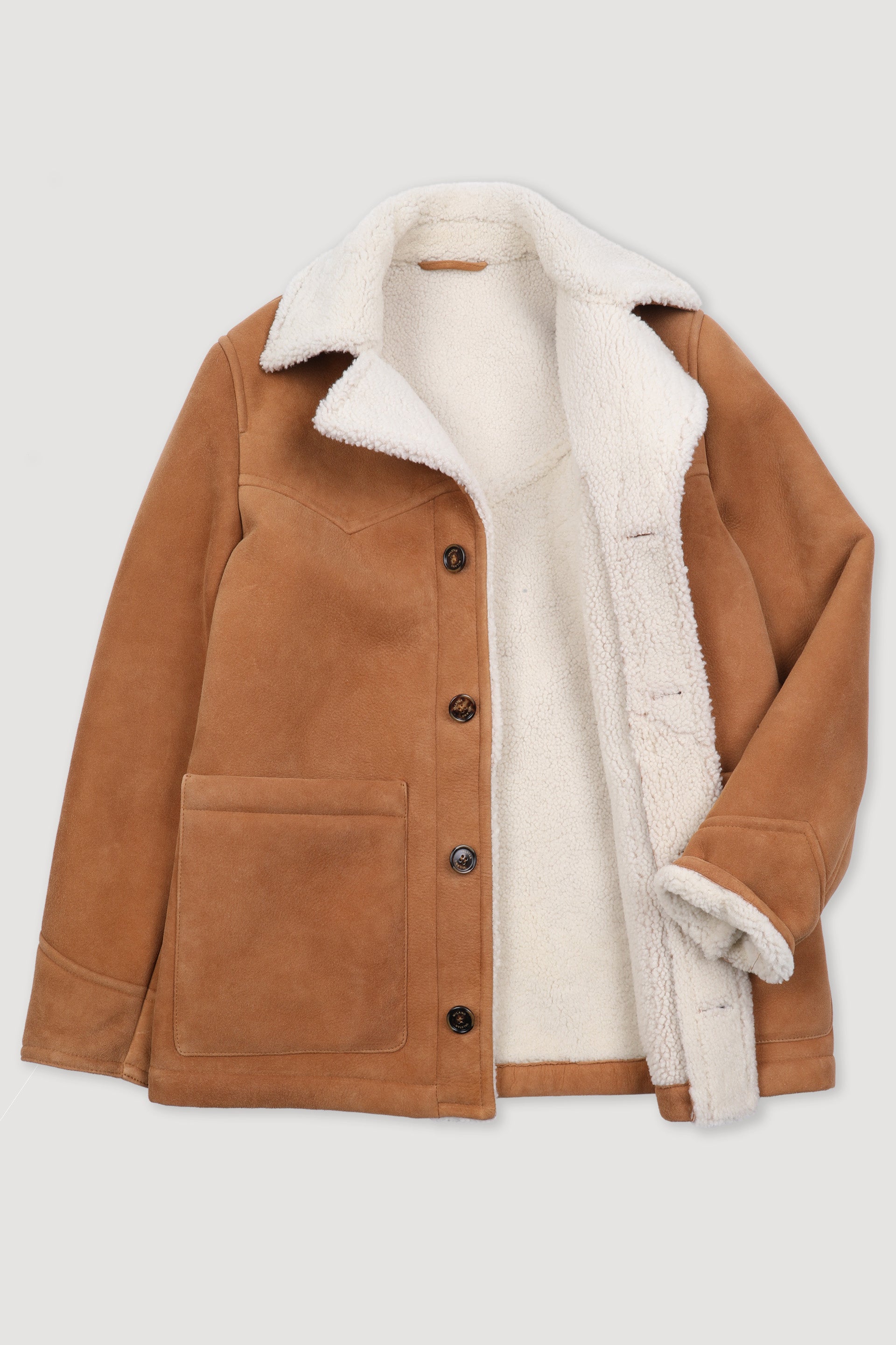 RANCHER JACKET, SHEARLING - Sandal/cream