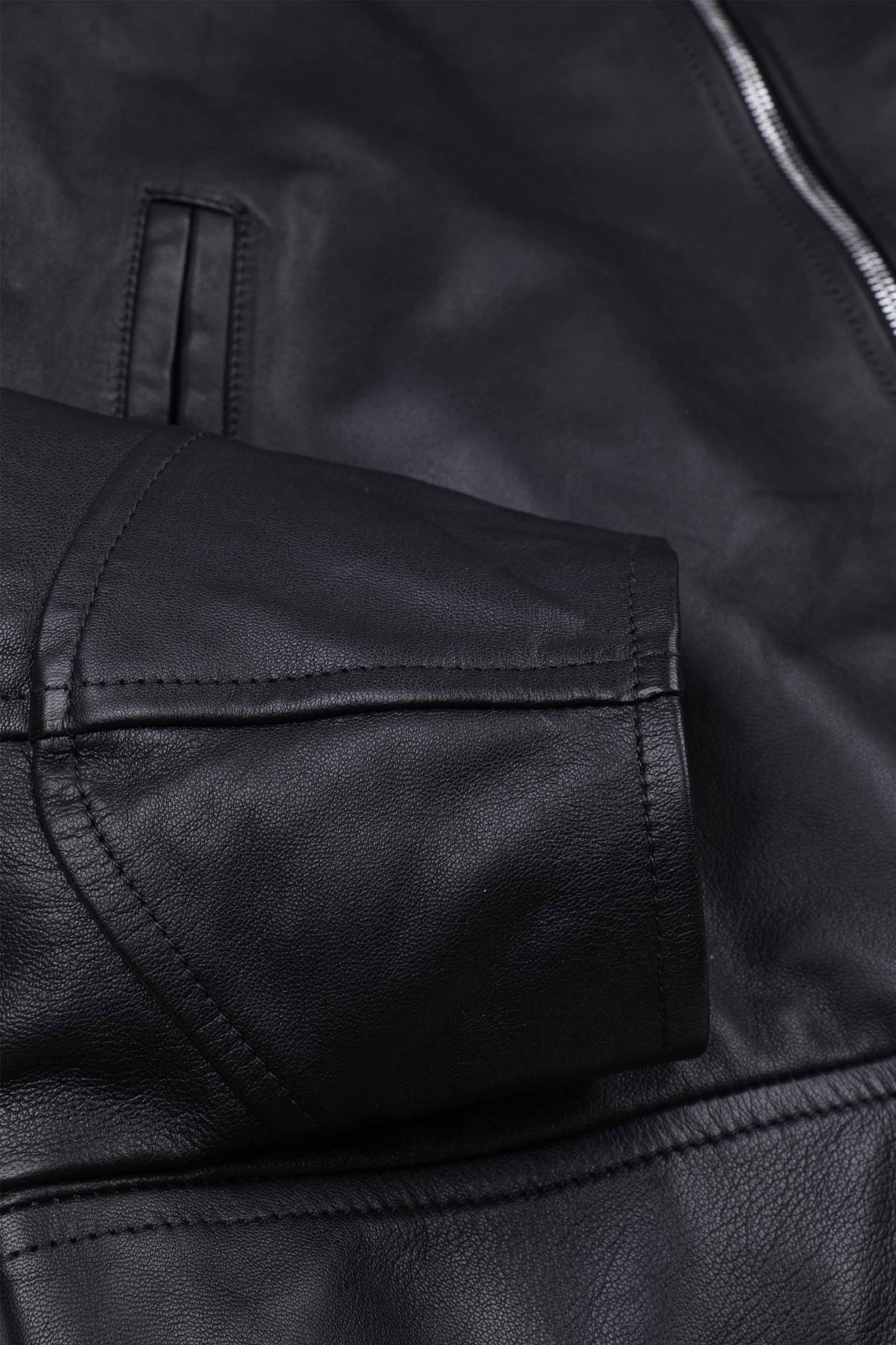 GIUBBOTTO RIDER, FODERATO, SOFT SUEDE - Black