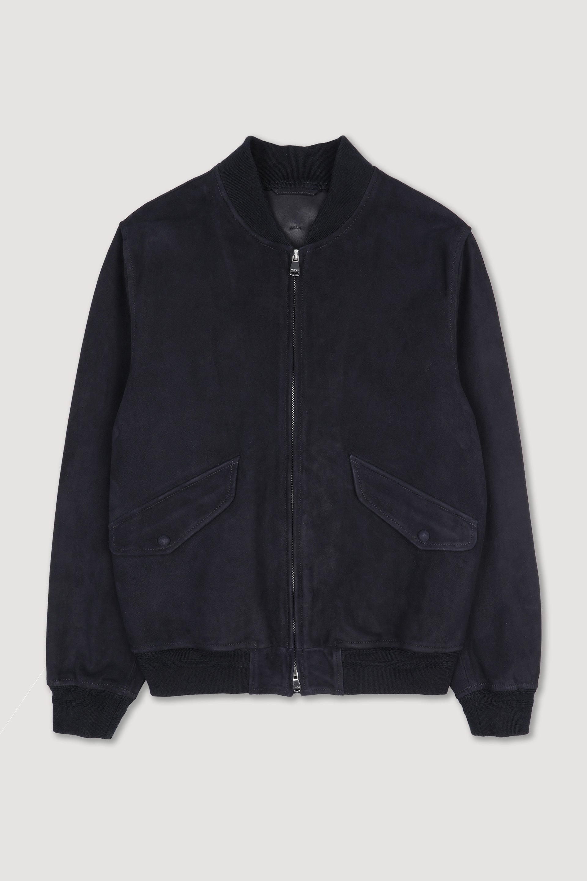 Giubbotto bomber Sergent in suede, sfoderato - Dark blue