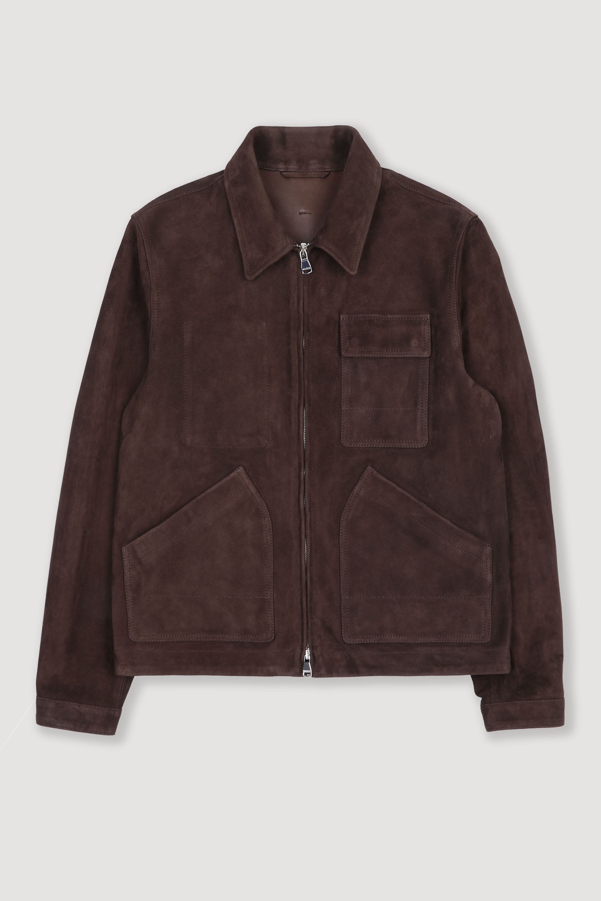 Giubbotto Brad in suede, sfoderato. Marrone - Caffè