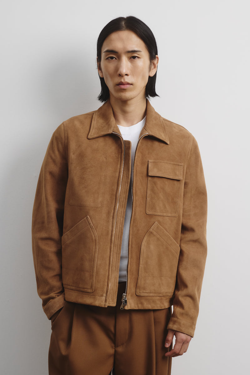 Giubbotto Brad in suede, sfoderato. Beige - Arachide