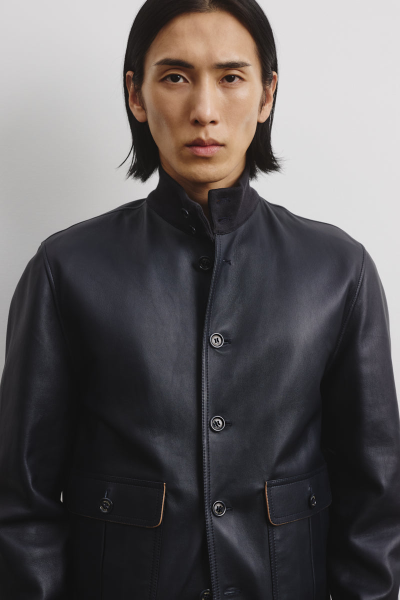 Giubbotto Valstarino sfoderato in nappa - Navy blue