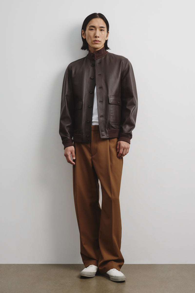 Unlined Valstarino jacket in nappa leather. Brown - Caffè