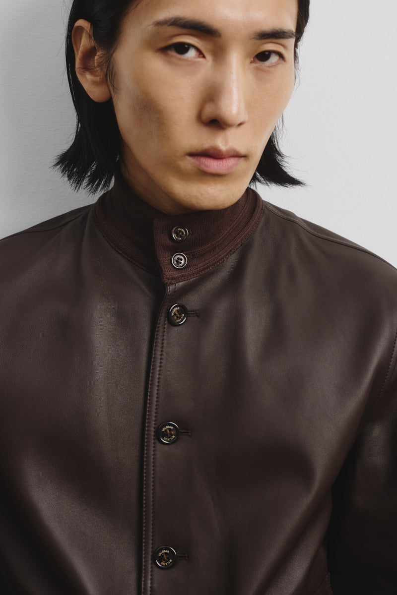 Giubbotto Valstarino in nappa, sfoderato. Marrone - Caffè