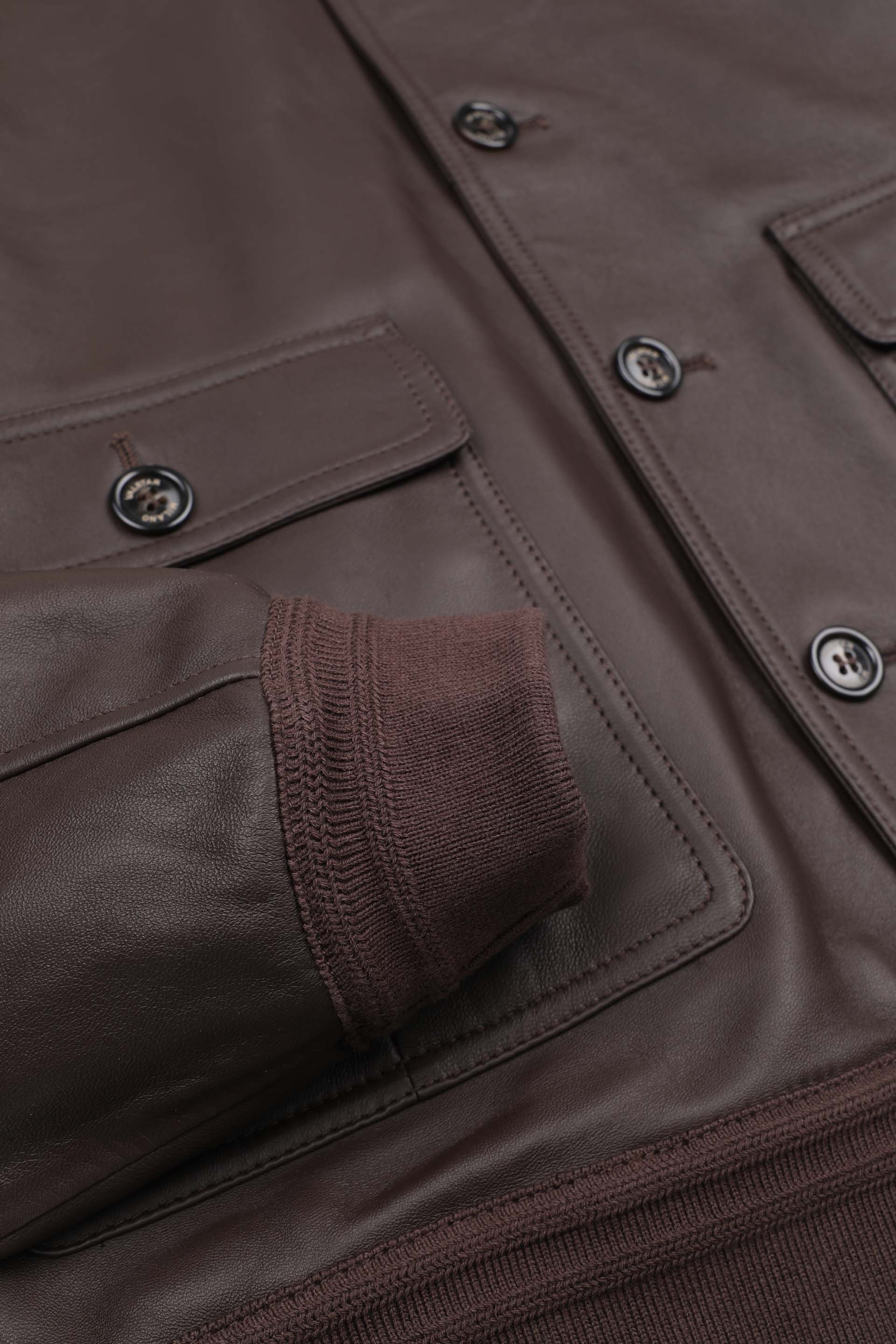 Giubbotto Valstarino in nappa, sfoderato. Marrone - Caffè