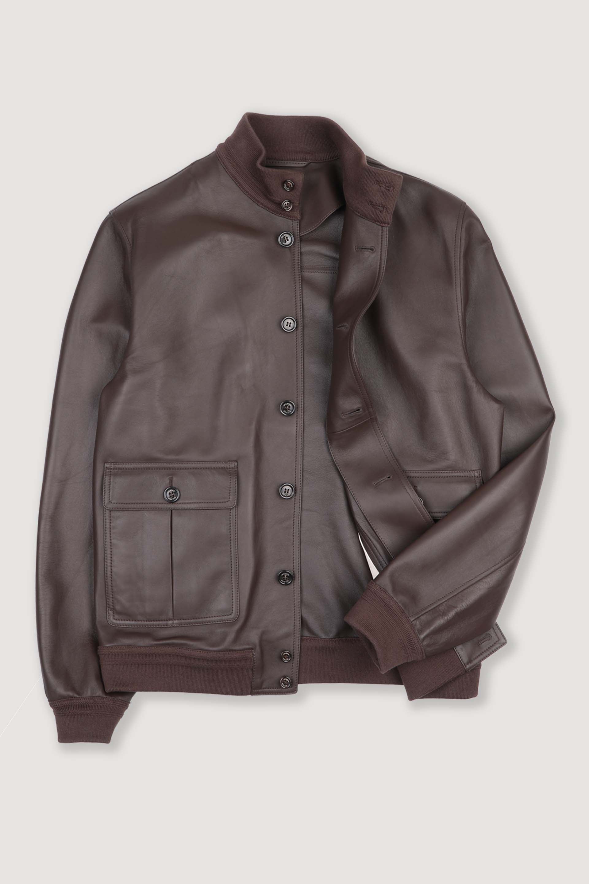 Giubbotto Valstarino in nappa, sfoderato. Marrone - Caffè