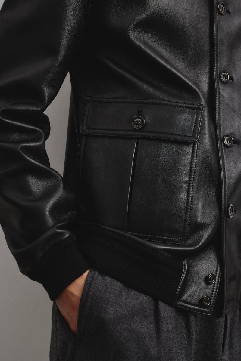 Giubbotto Valstarino in nappa, sfoderato - Black