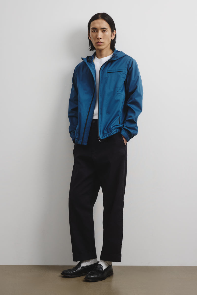VALSTARINO ライトブルー ジャケット Hooded zip jacket in 2 layer bonded techno fabric. Lined. Blue - Ottan