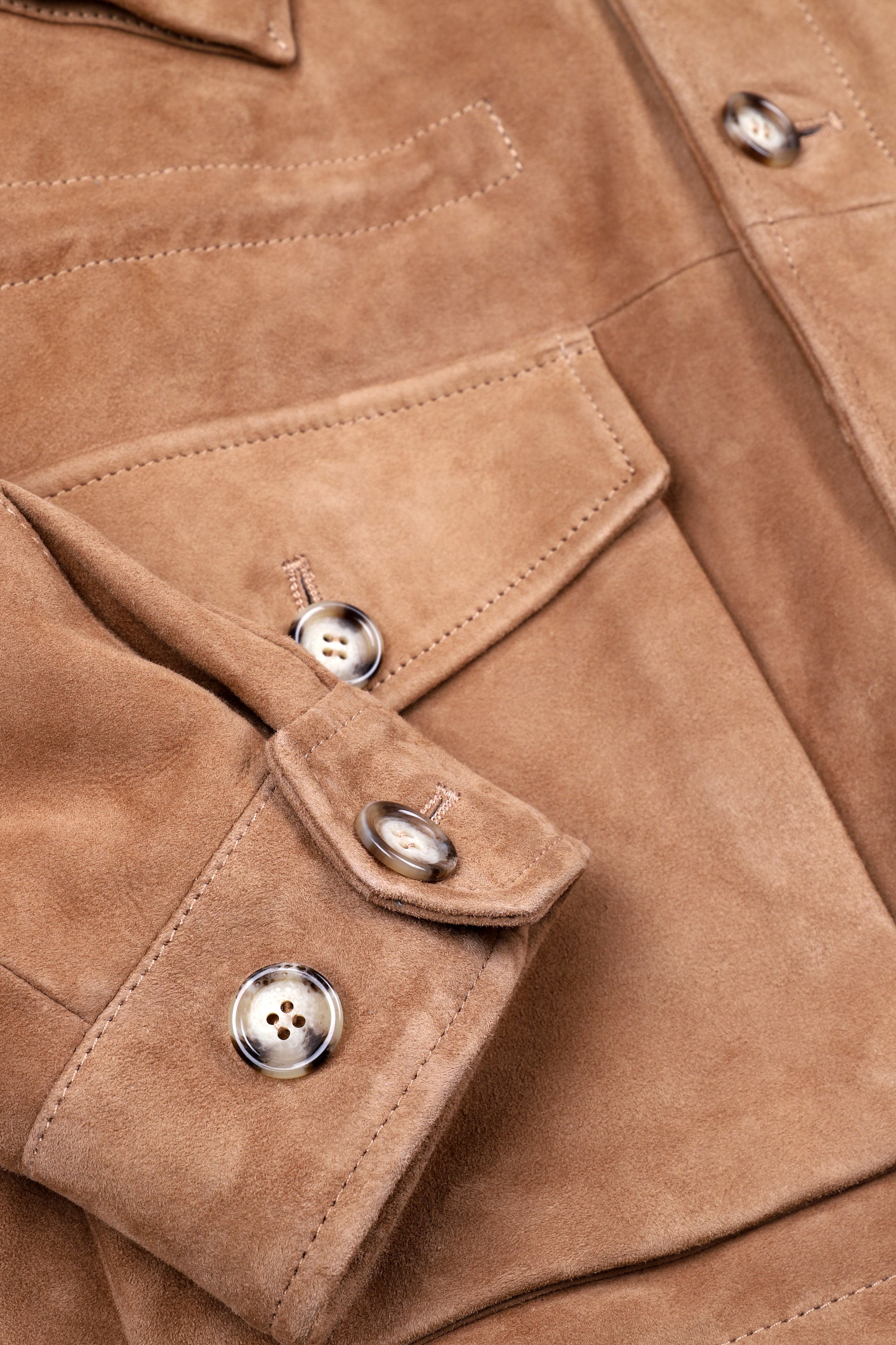 GIUBBOTTO INBOTTITO, SUEDE - Arachide