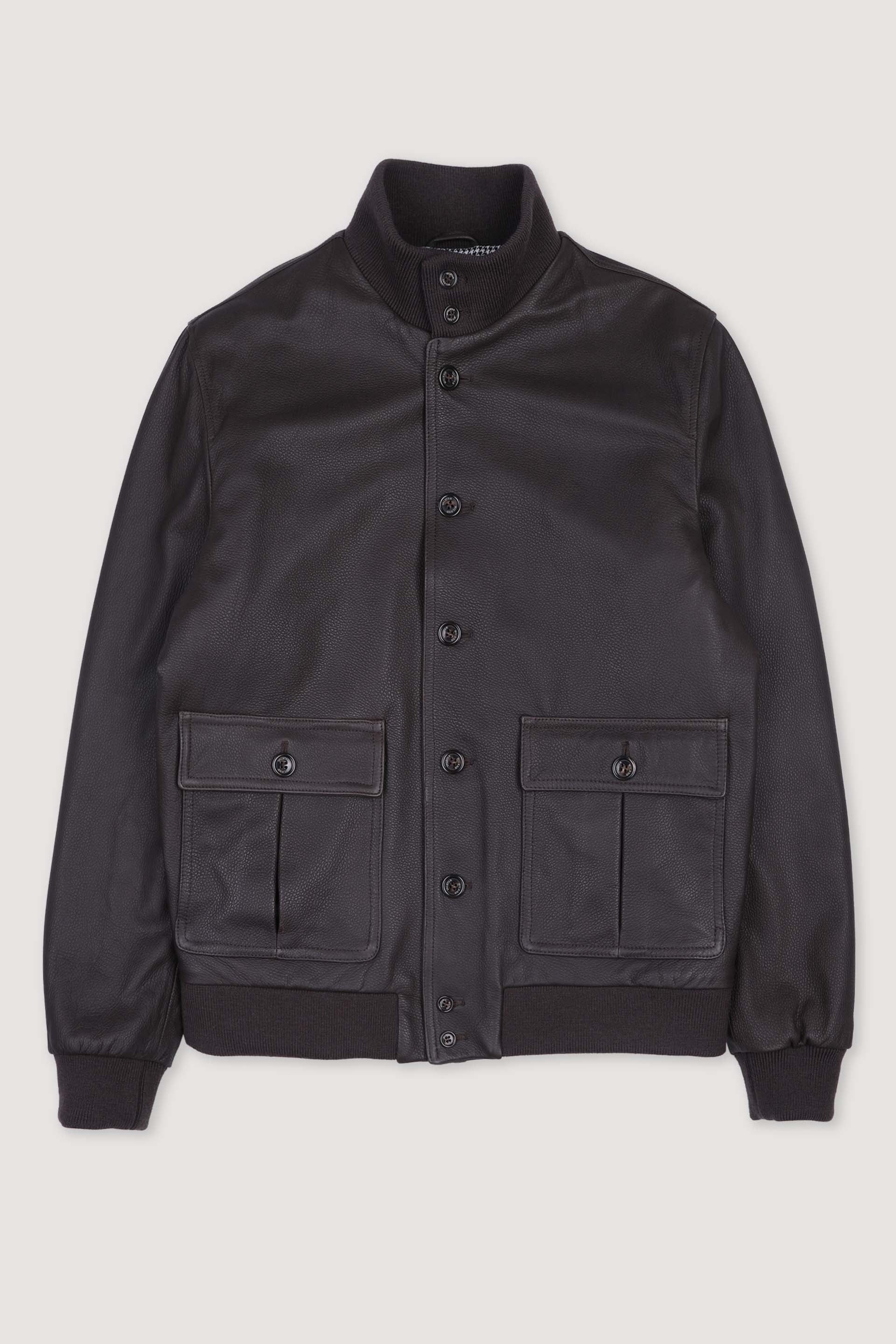 GIUBBOTTO VALSTARINO IMBOTTITO PIUMA, NAPPA STAMPATA - Ebano