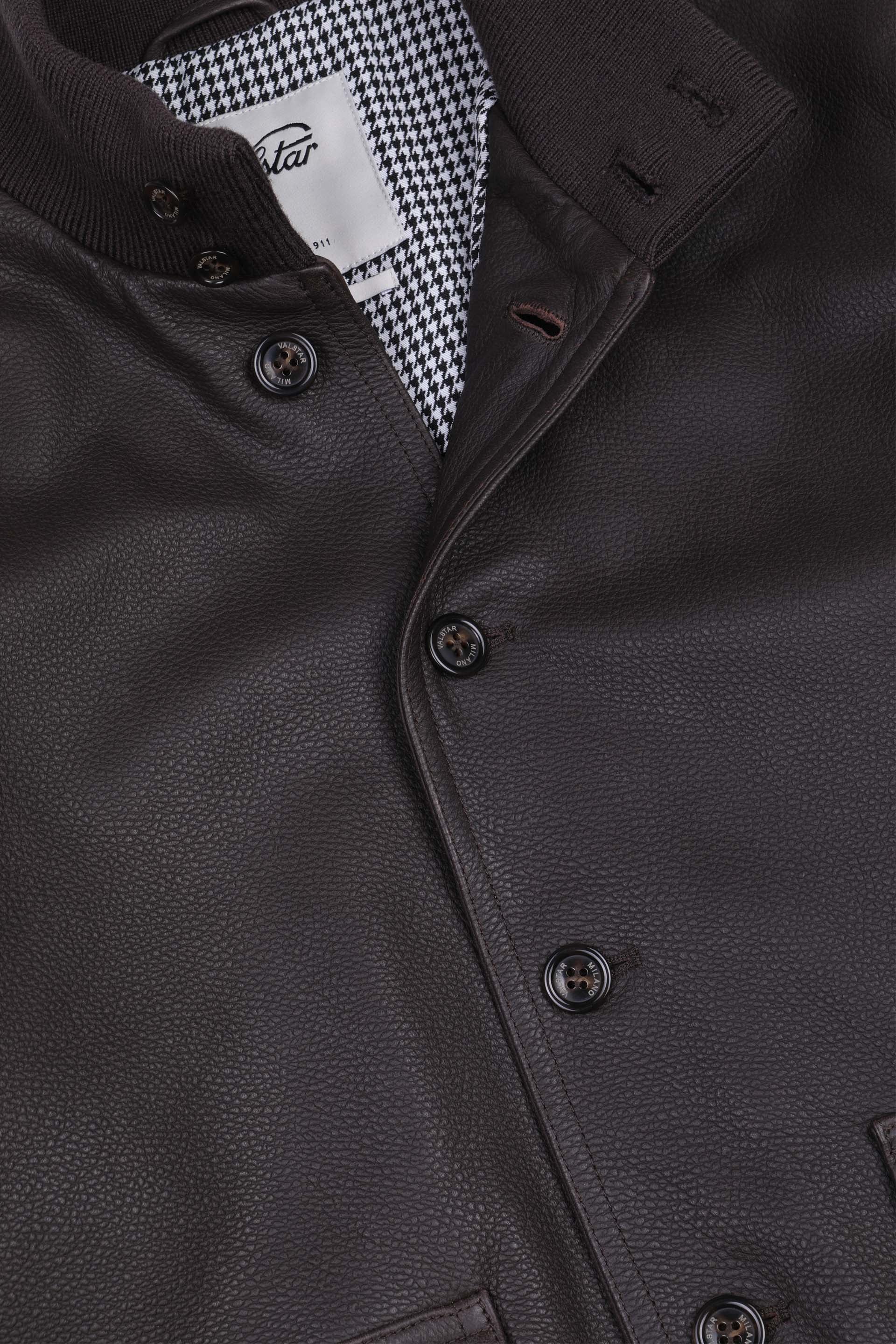 GIUBBOTTO VALSTARINO IMBOTTITO PIUMA, NAPPA STAMPATA - Ebano