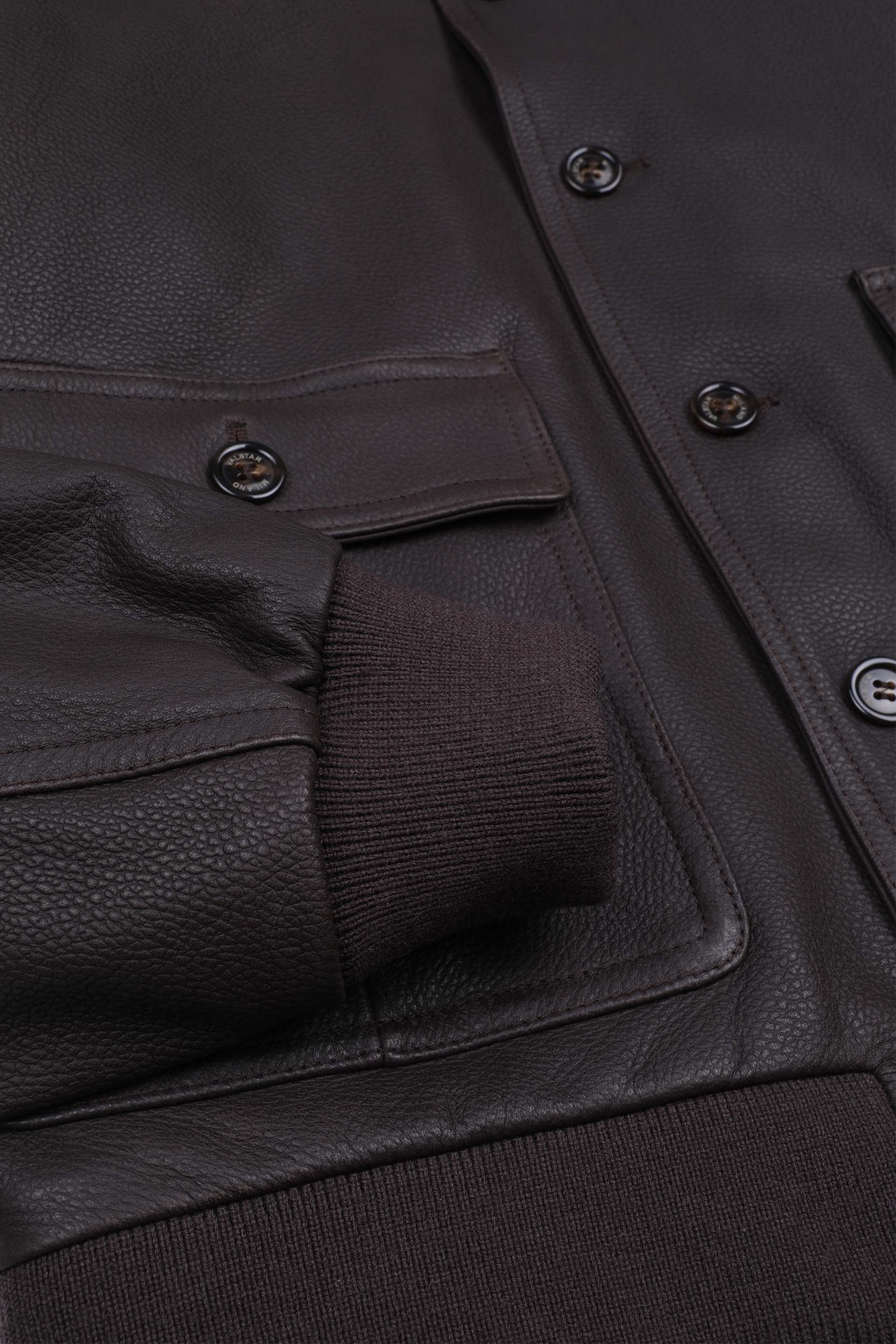 GIUBBOTTO VALSTARINO IMBOTTITO PIUMA, NAPPA STAMPATA - Ebano