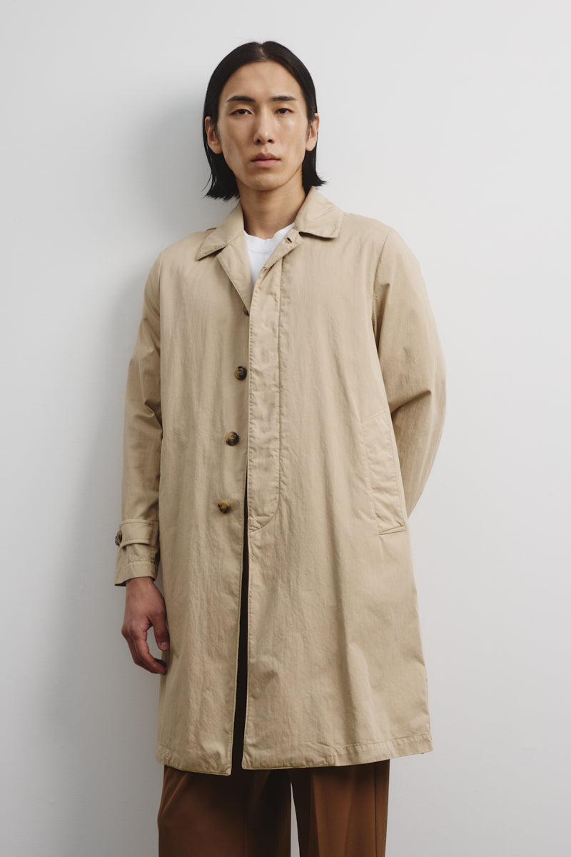Trench Torino in cotone misto nylon, sfoderato. Beige - Sable