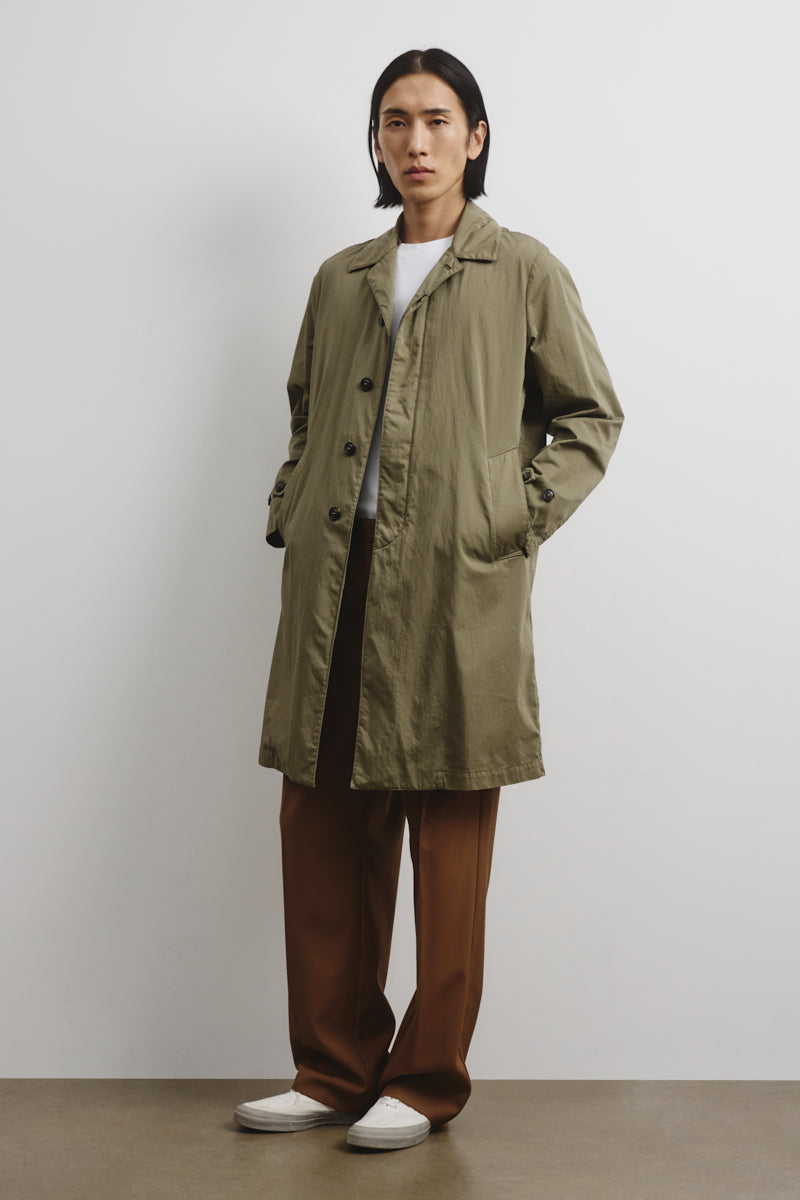 Trench Torino in cotone misto nylon, sfoderato. Verde - Soldier