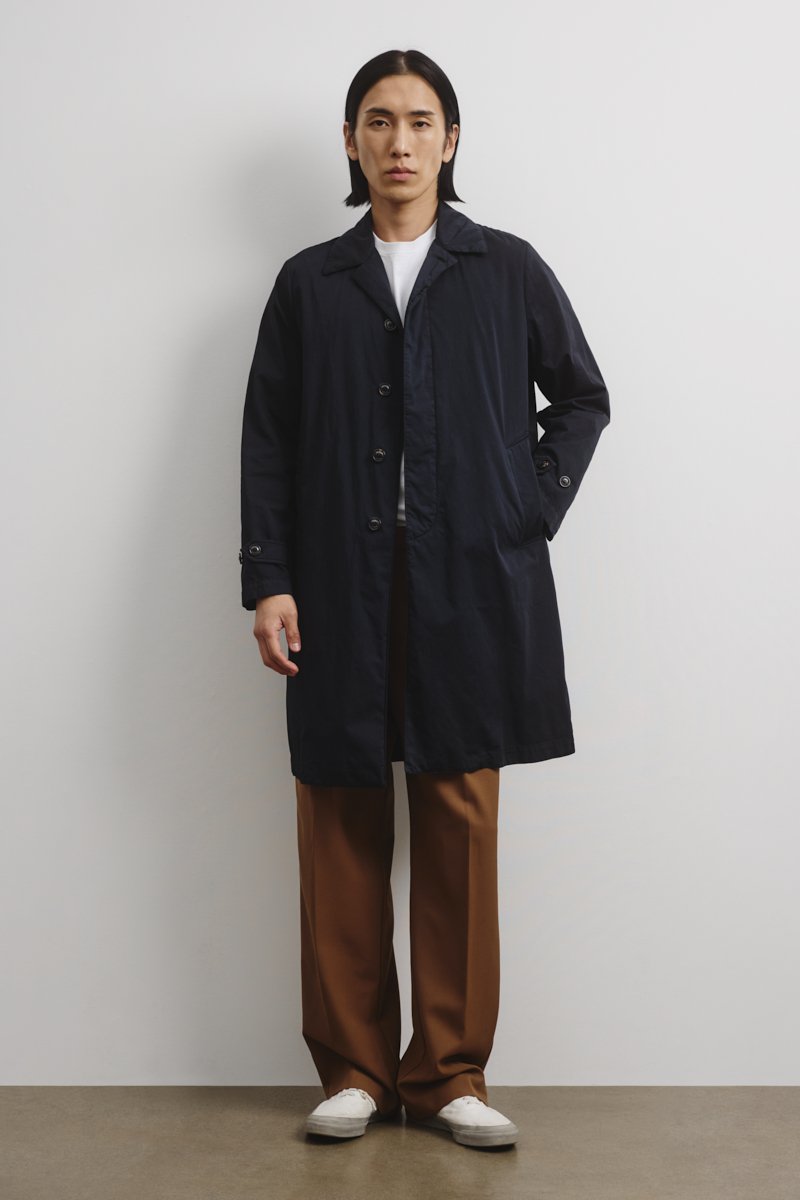 Trench Torino in cotone misto nylon, sfoderato. - Navy blue