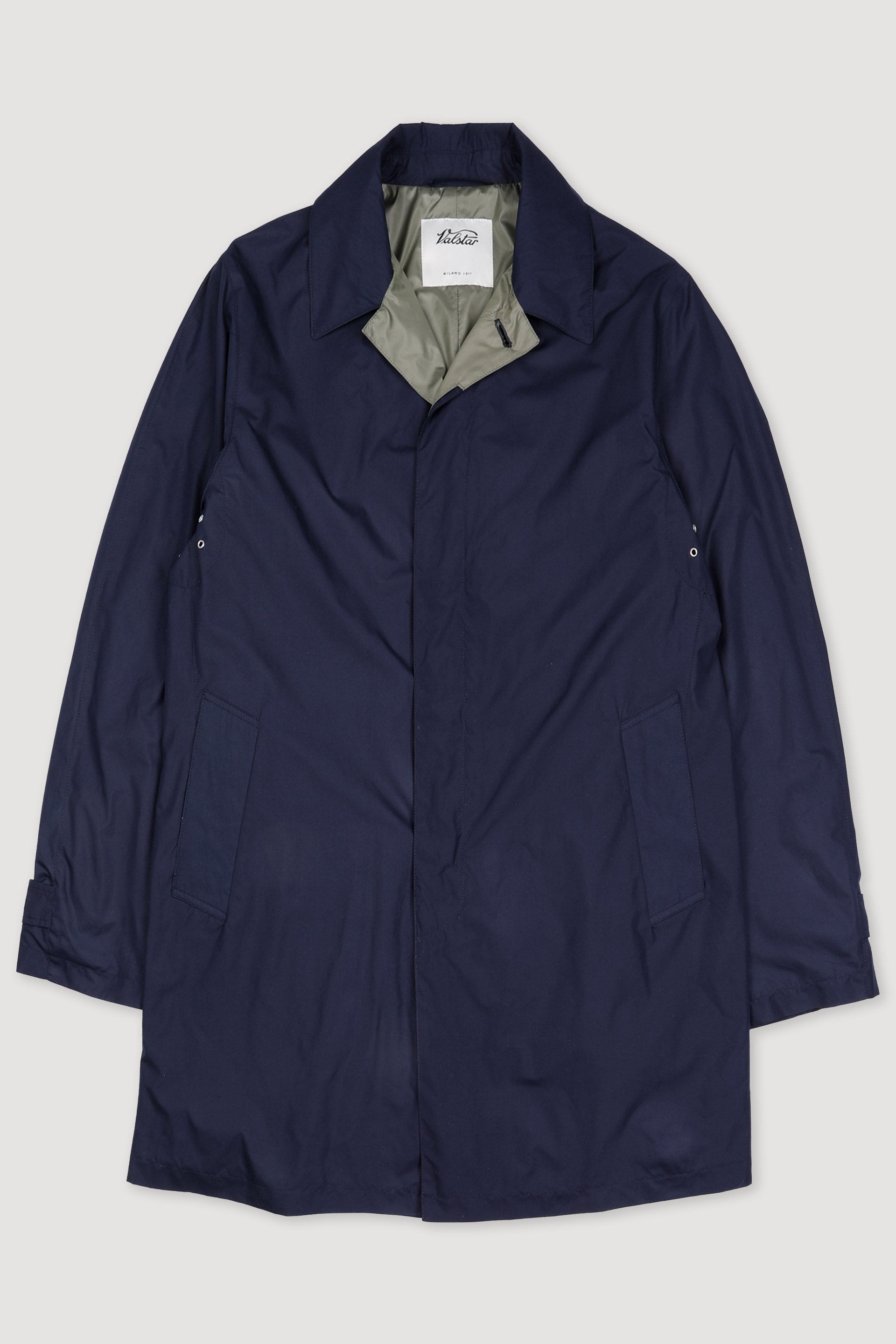 TRENCH MILANO TASCABILE, FODERATO, TESSUTO OPACO WR ULTRALEGGERO - Navy blue