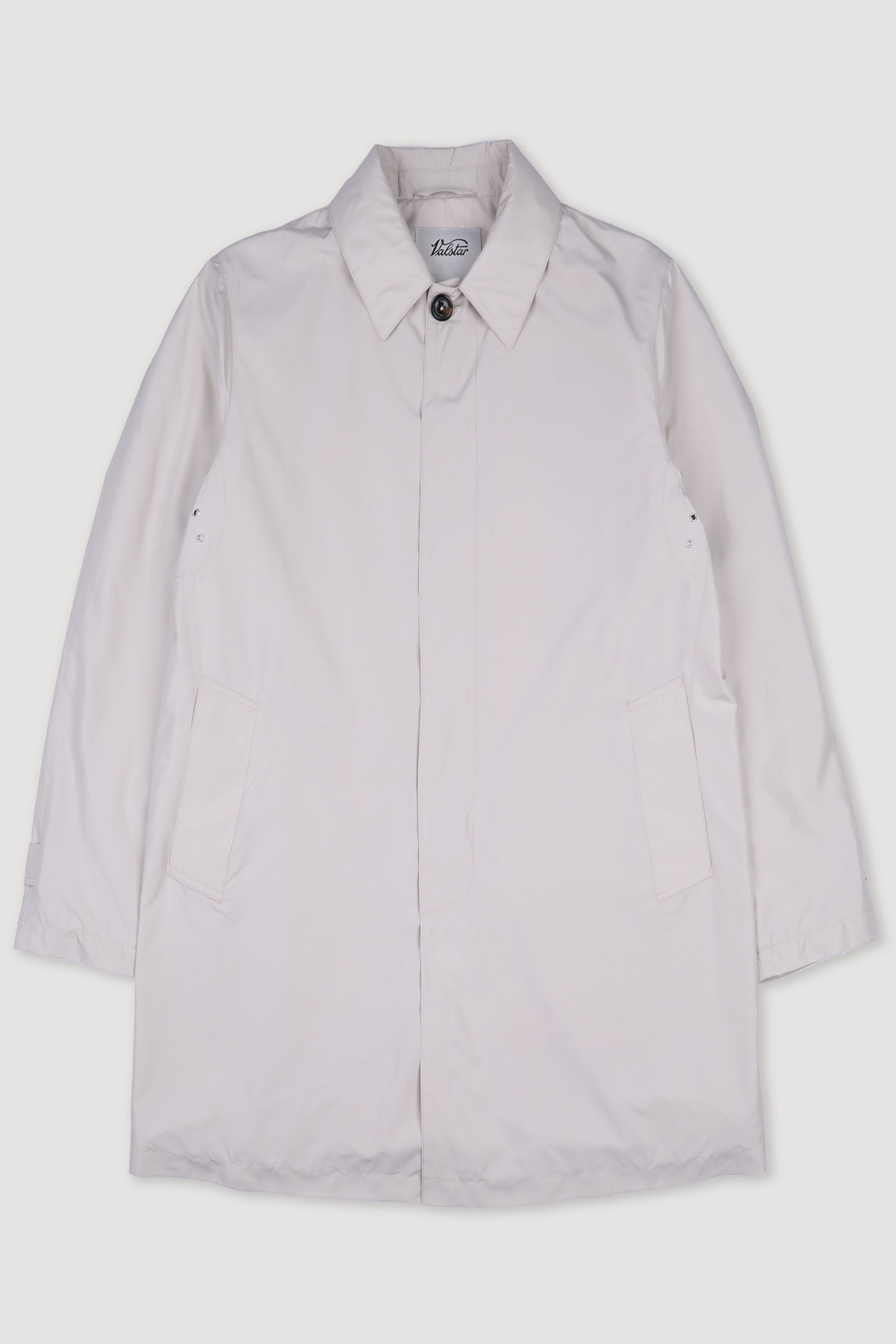 Milano packable raincoat in water repellent microfiber, lined. Cream -