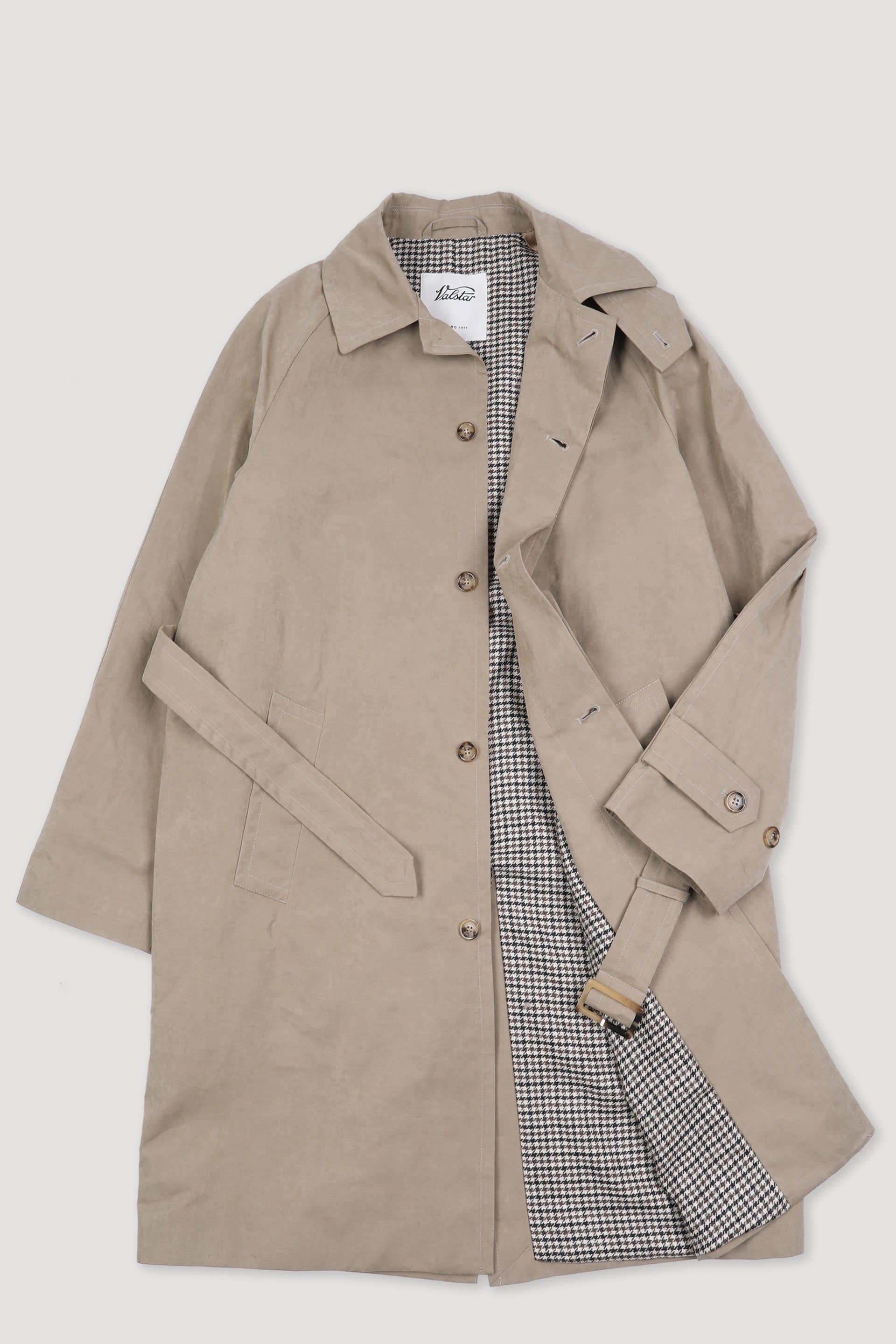 TRENCH HUMPHREY, FODERATO, TESSUTO MISTO COTONE/NYLON CERATO , WR - Farro