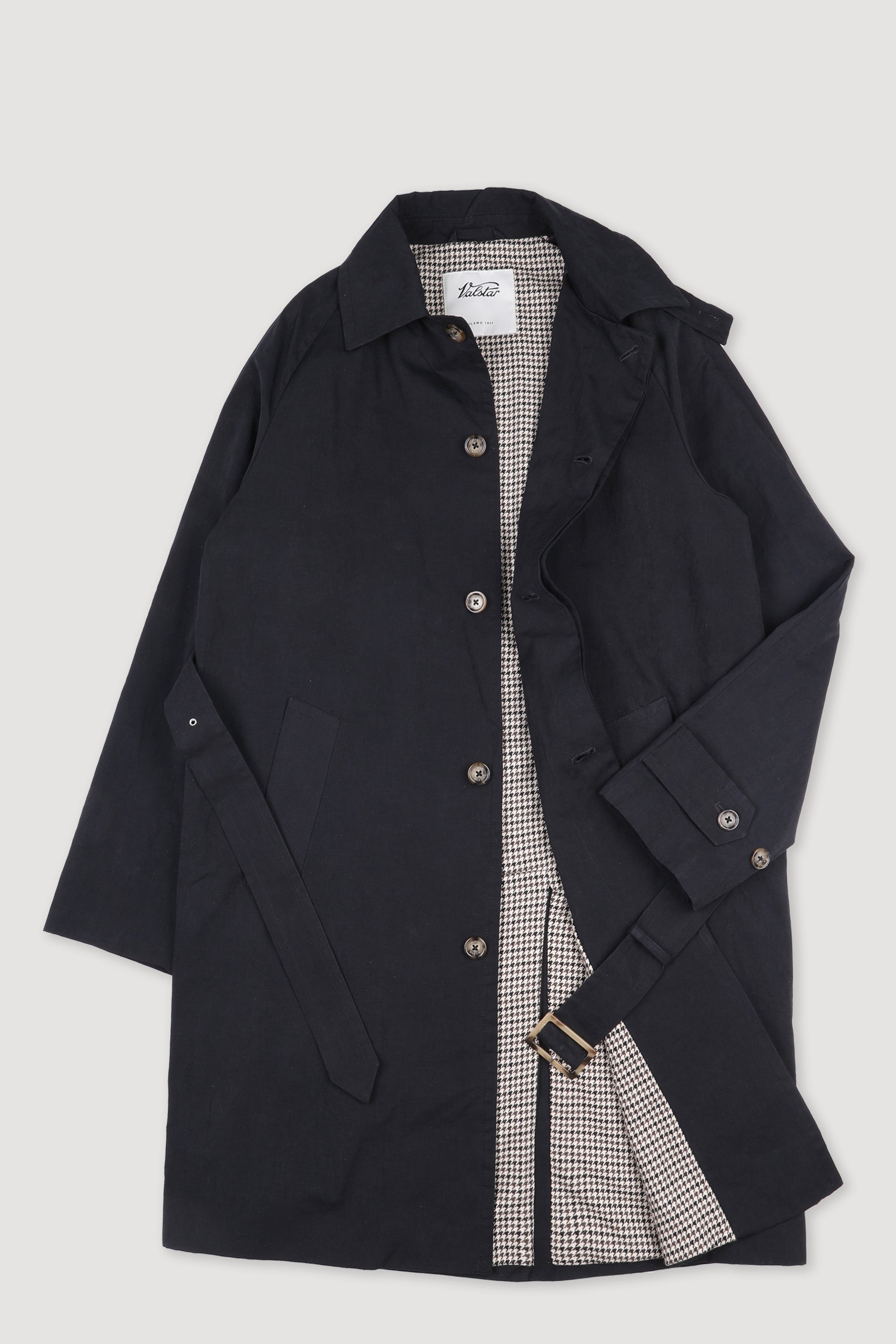 TRENCH HUMPHREY, FODERATO, TESSUTO MISTO COTONE/NYLON CERATO , WR - Navy blue