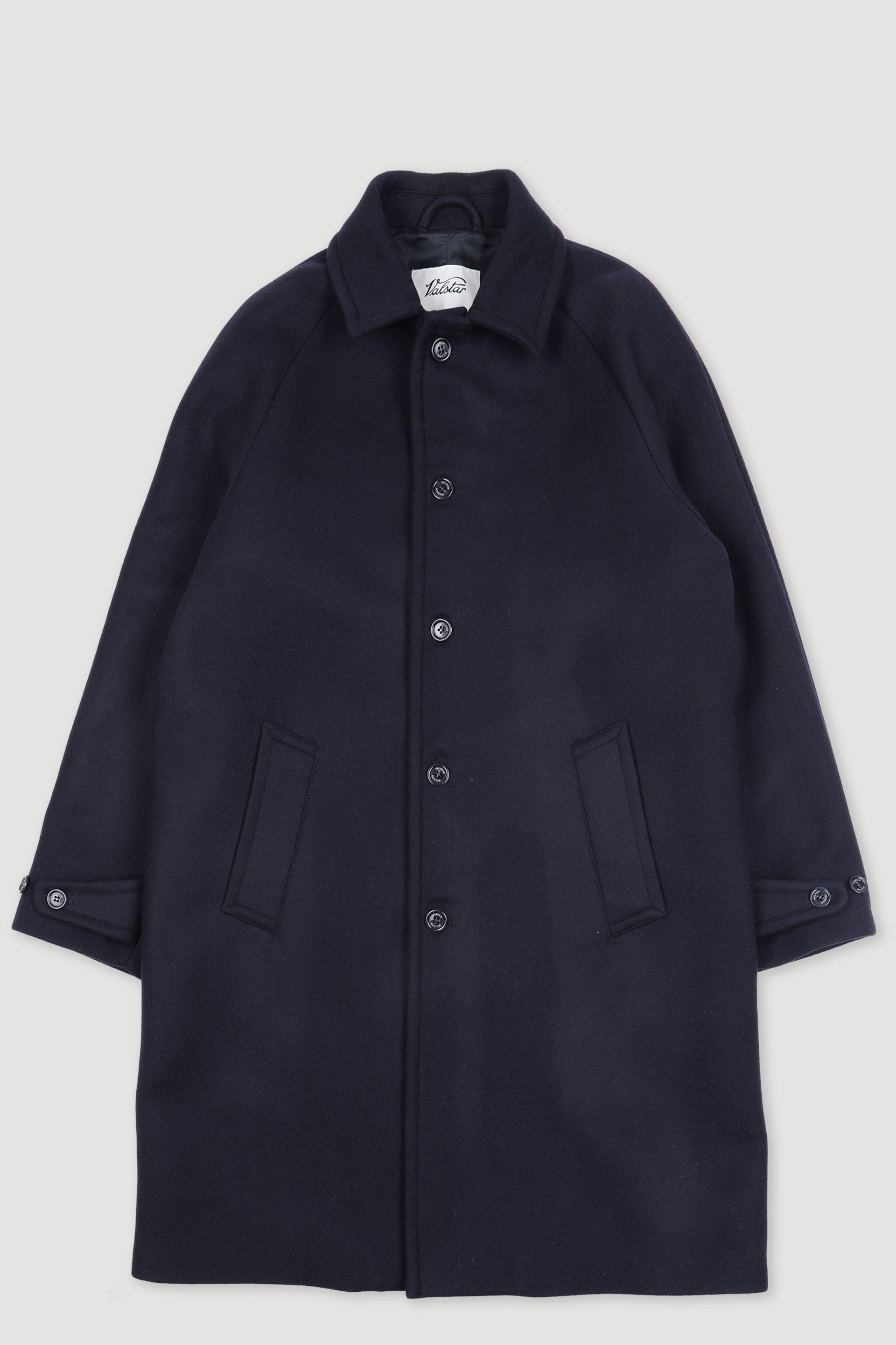 CAPPOTTO VITTORIO, FODERATO, PANNO IN LANA VERGINE - Navy blue