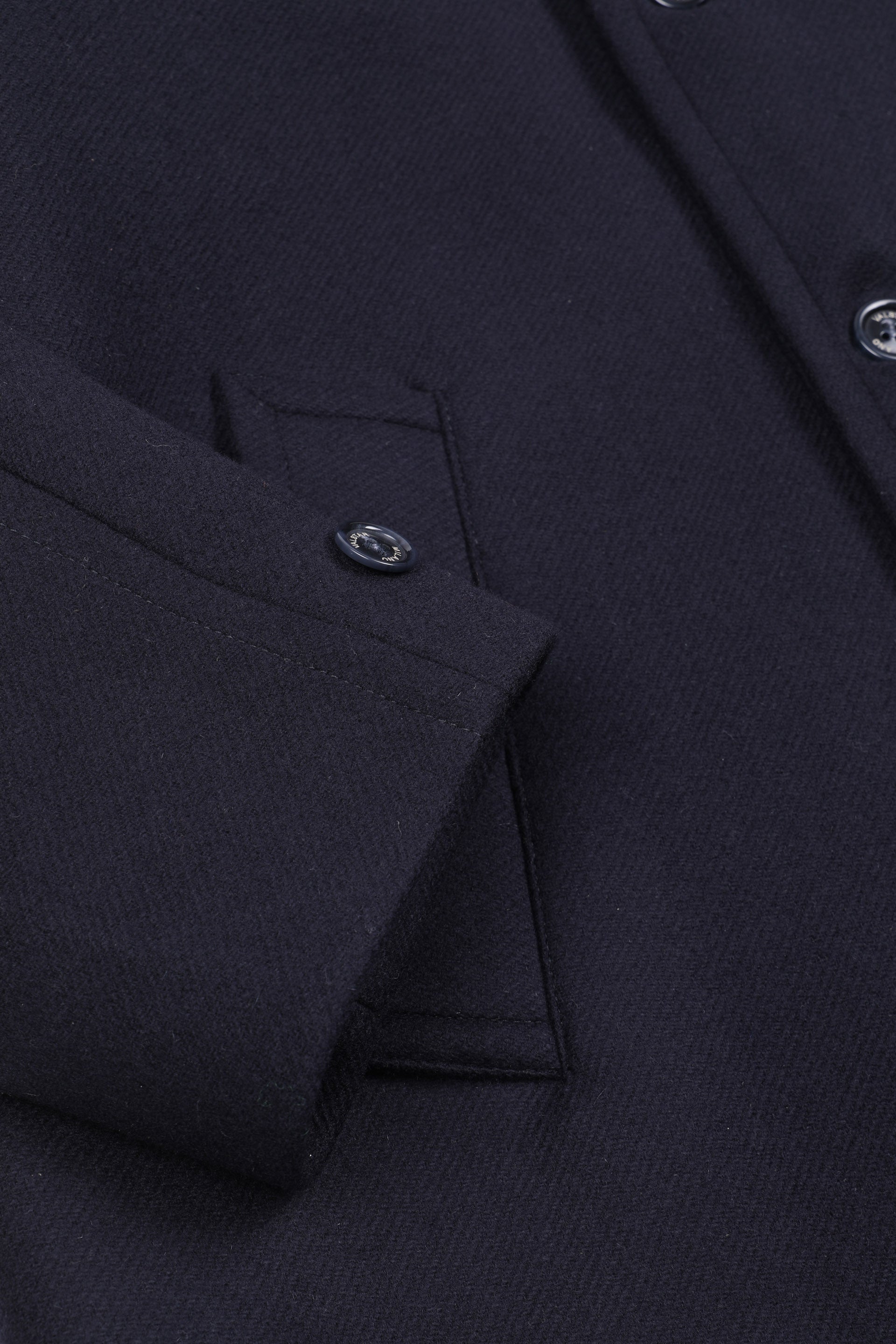 CAPPOTTO VITTORIO, FODERATO, PANNO IN LANA VERGINE - Navy blue