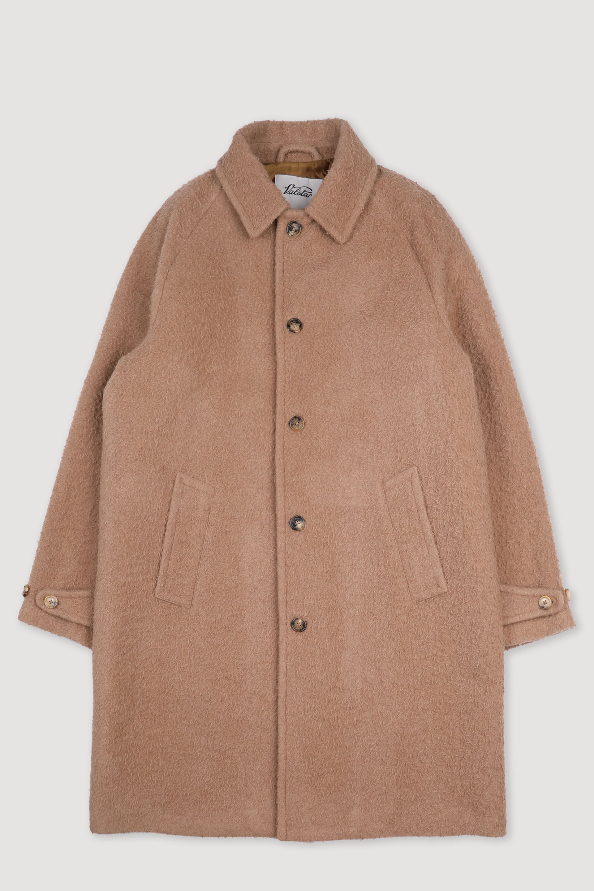 Vittorio overcoat in camel Casentino fabric, lined. Beige - Rovere