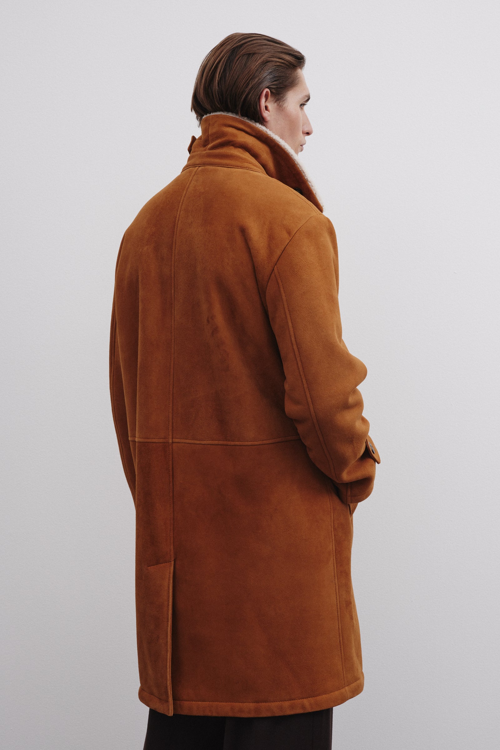 CAPPOTTO CHARLES IN MONTONE - Sandal/naturale