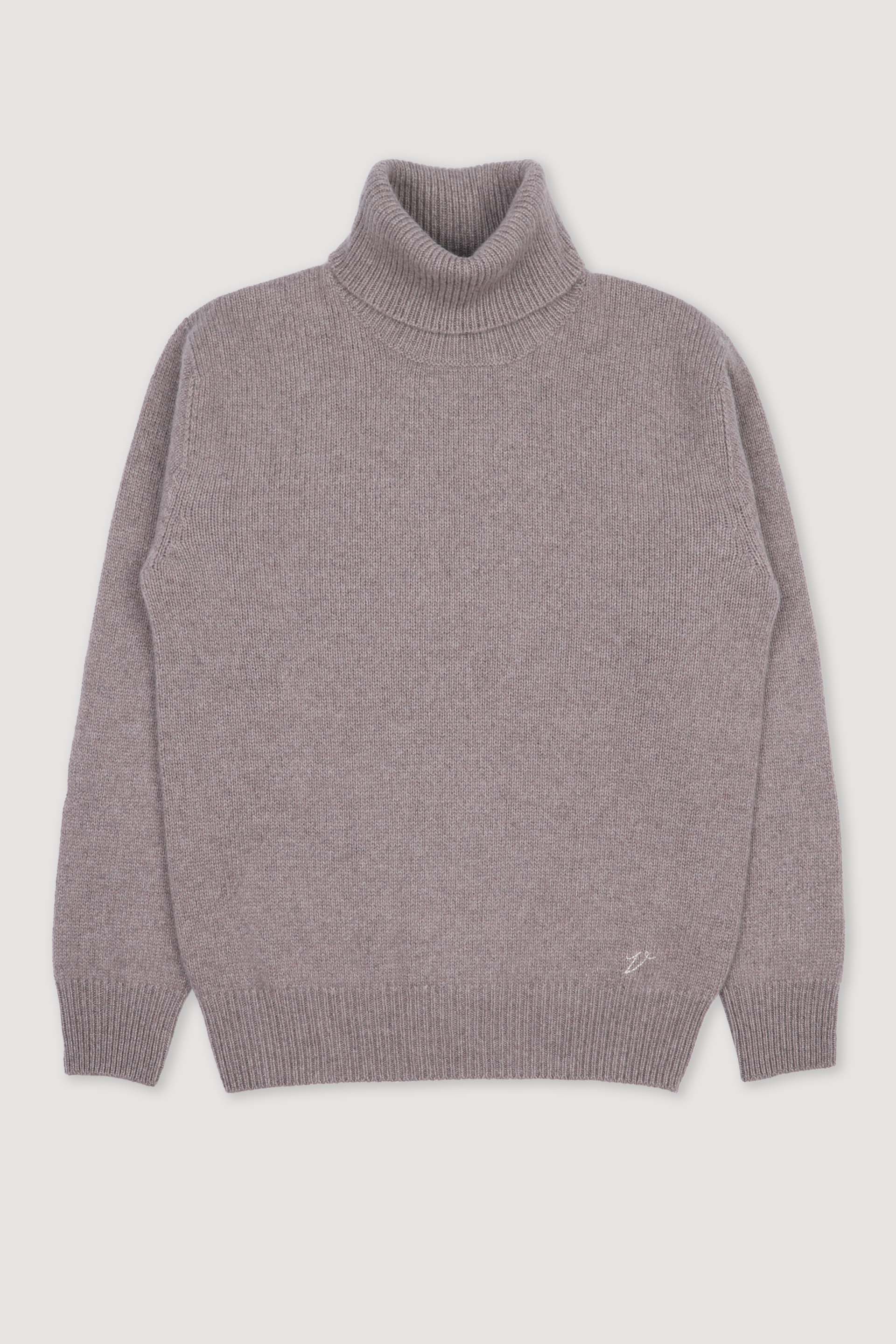 Maglia dolcevita in cashmere. Marrone - Wood