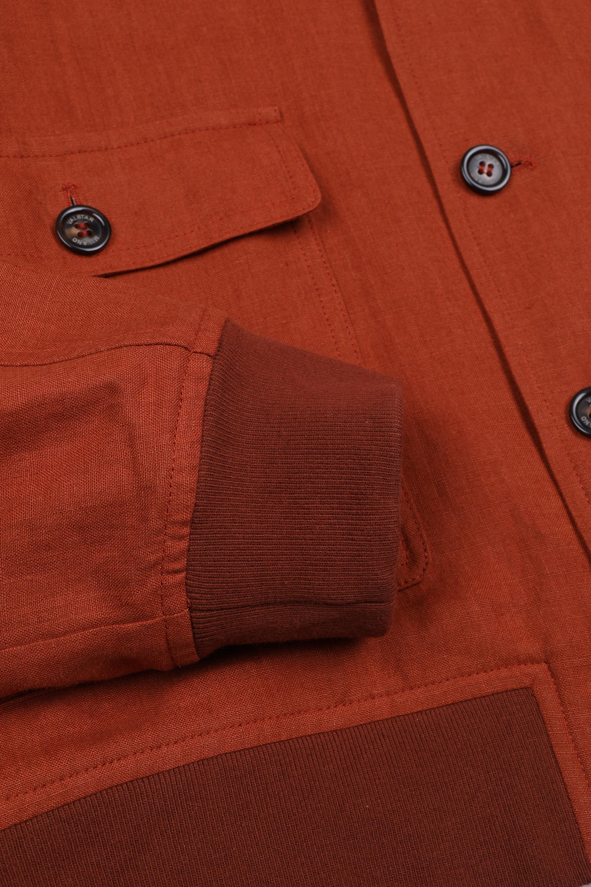 Unlined Valstarino jacket in linen. Orange - Carota