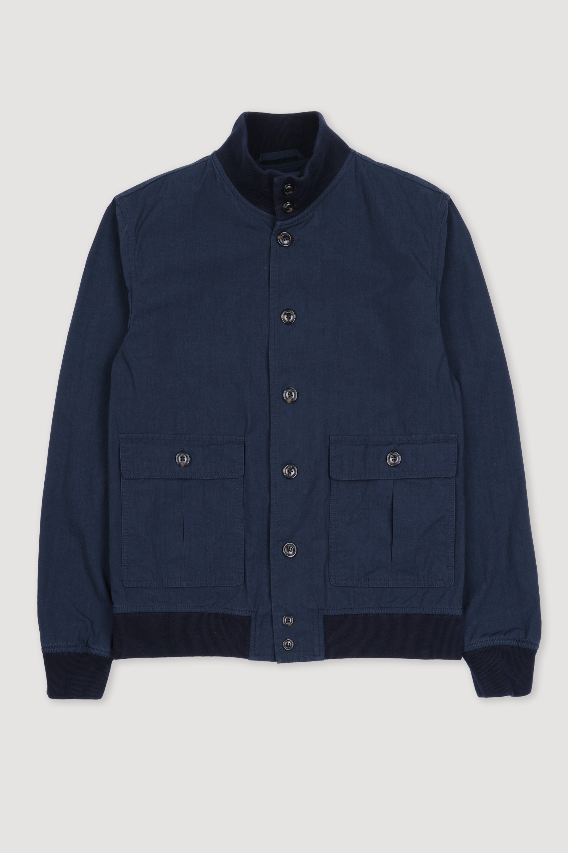 GIUBBOTTO VALSTARINO, SFODERATO, TESSUTO GIAPPONESE  COTONE/NYLON WR, FINISSAGGIO VINTAGE - Navy blue