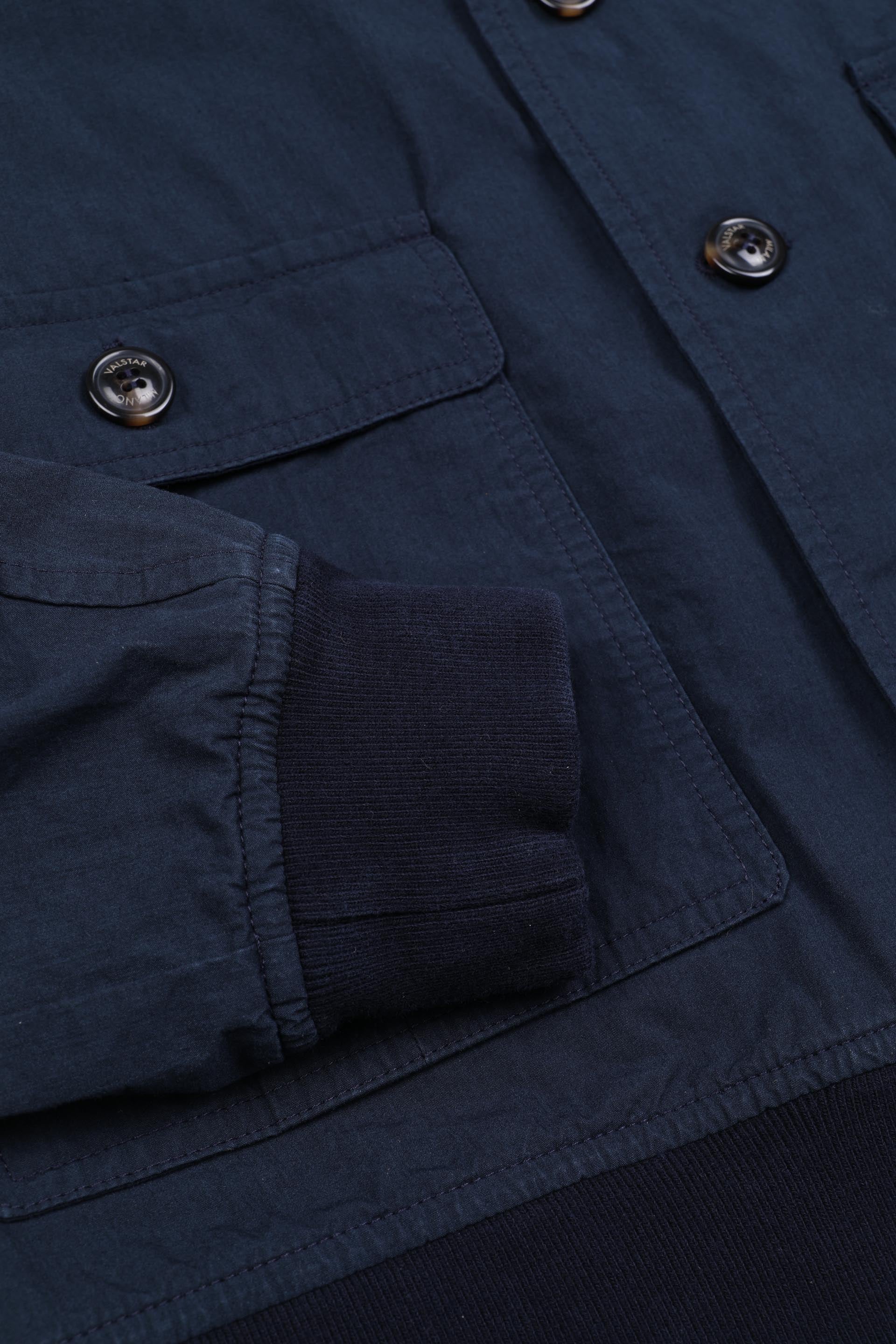 GIUBBOTTO VALSTARINO, SFODERATO, TESSUTO GIAPPONESE  COTONE/NYLON WR, FINISSAGGIO VINTAGE - Navy blue