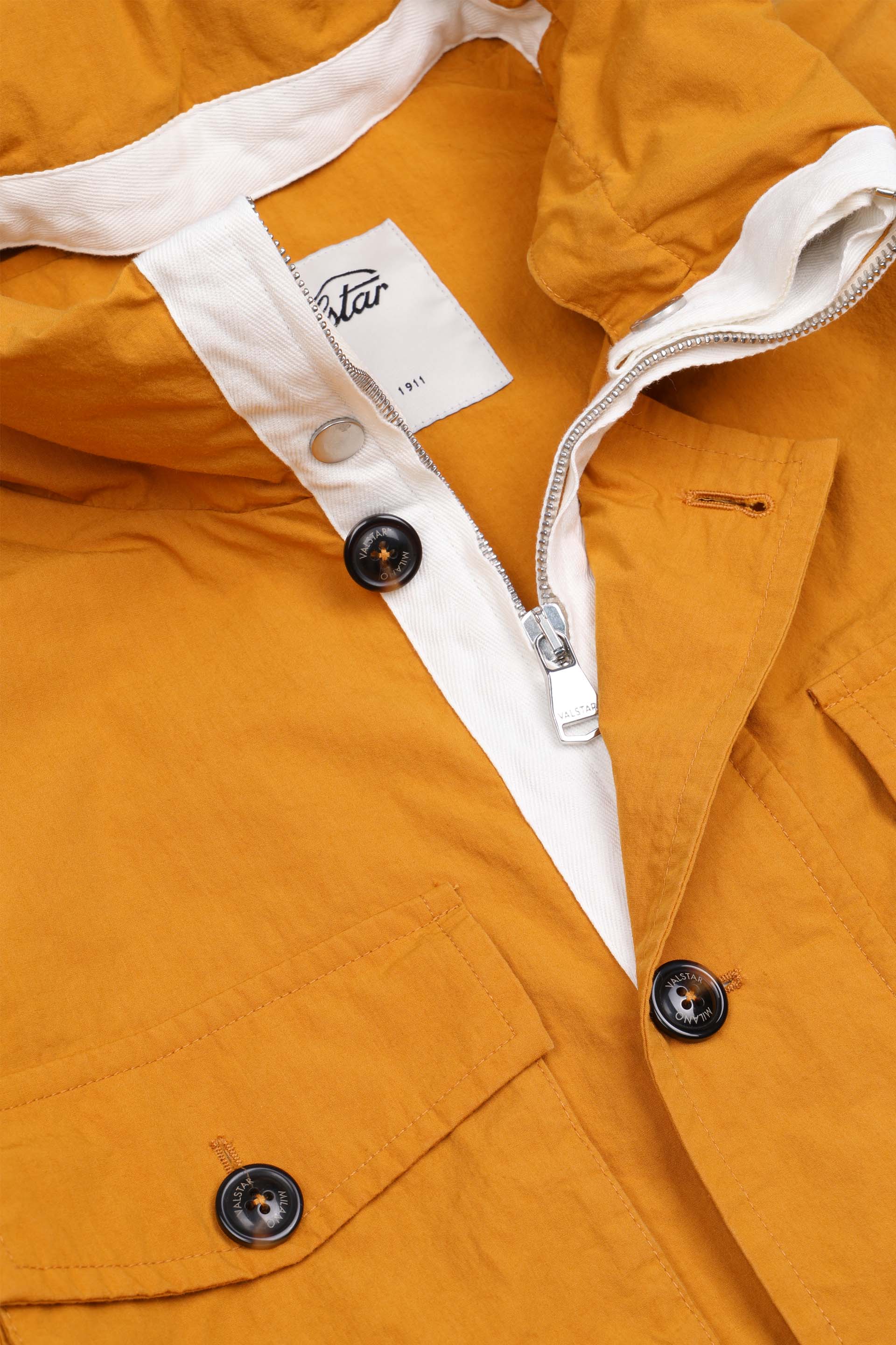 FIELD JACKET CAPPUCCIO ASCOMPARSA, SFODERATO, TESSUTO GIAPPONESE COTONE/NYLON WR, FINISSAGGIO VINTAGE - Duck