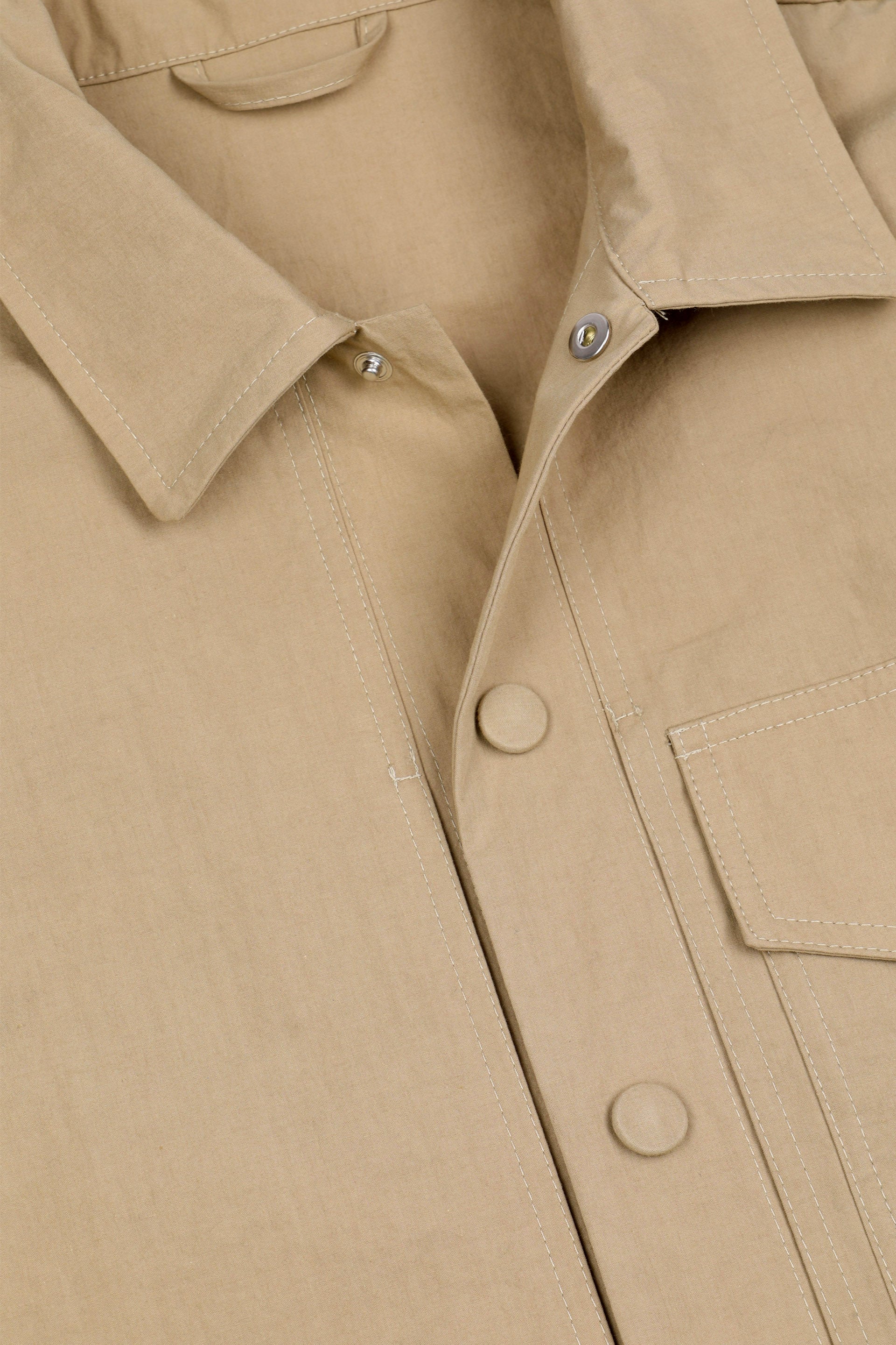 OVERSHIRT, SFODERATA, TESSUTO GIAPPONESE COTONE/NYLON WR, FINISSAGGIO VINTAGE - Mou