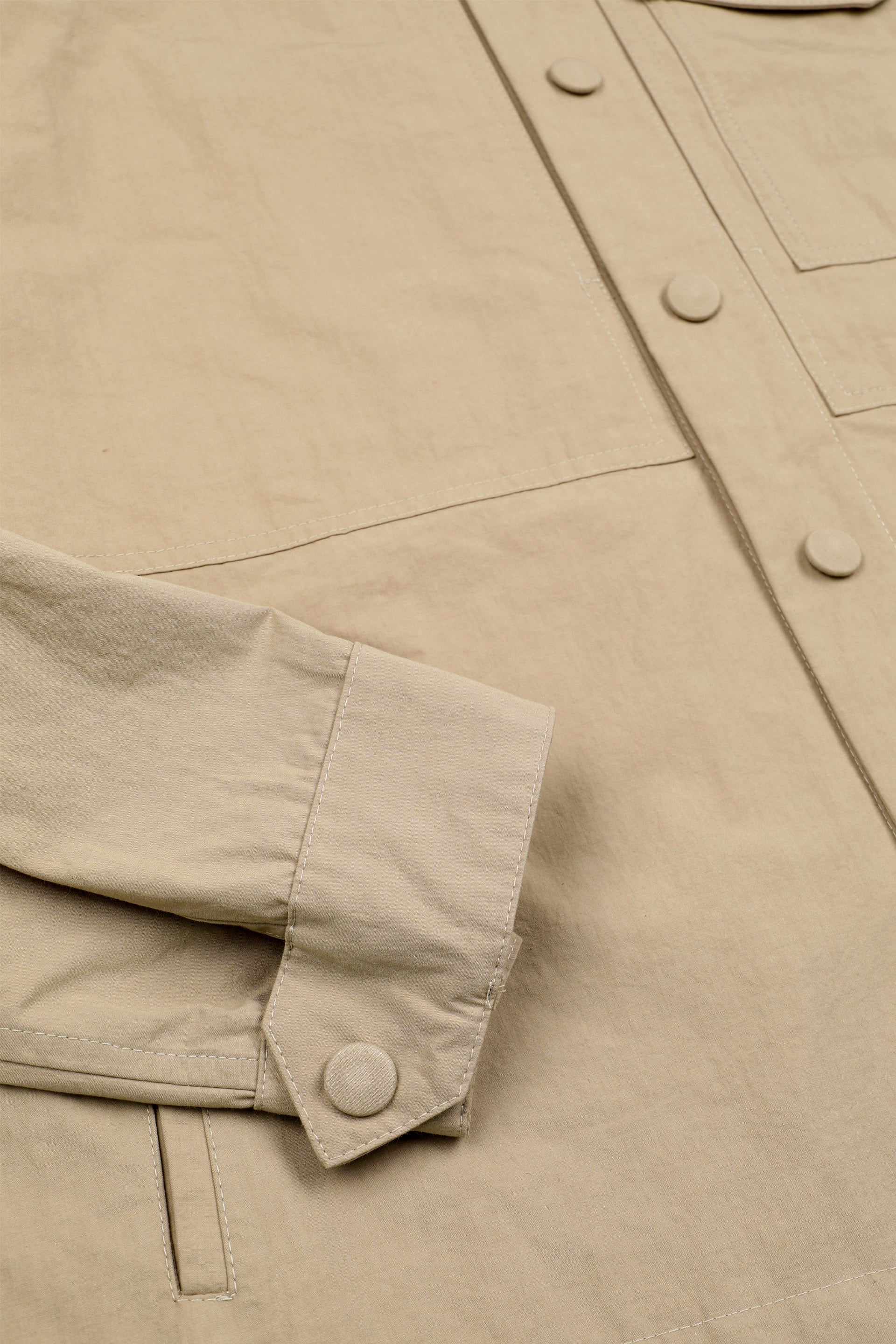 OVERSHIRT, SFODERATA, TESSUTO GIAPPONESE COTONE/NYLON WR, FINISSAGGIO VINTAGE - Mou