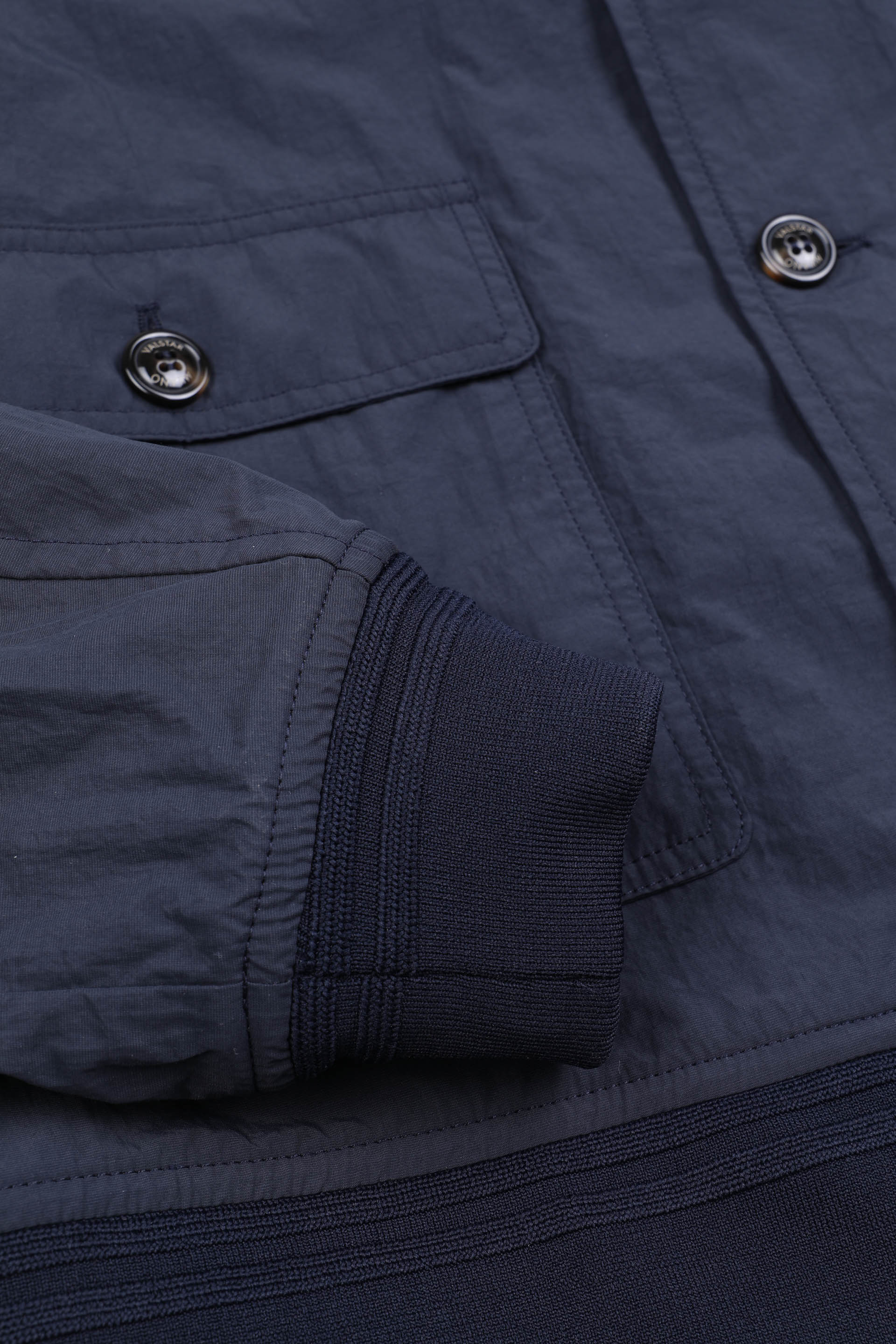 GIUBBOTTO VALSTARINO, SFODERATO, TESSUTO NYLON/COTONE WR - Navy blue