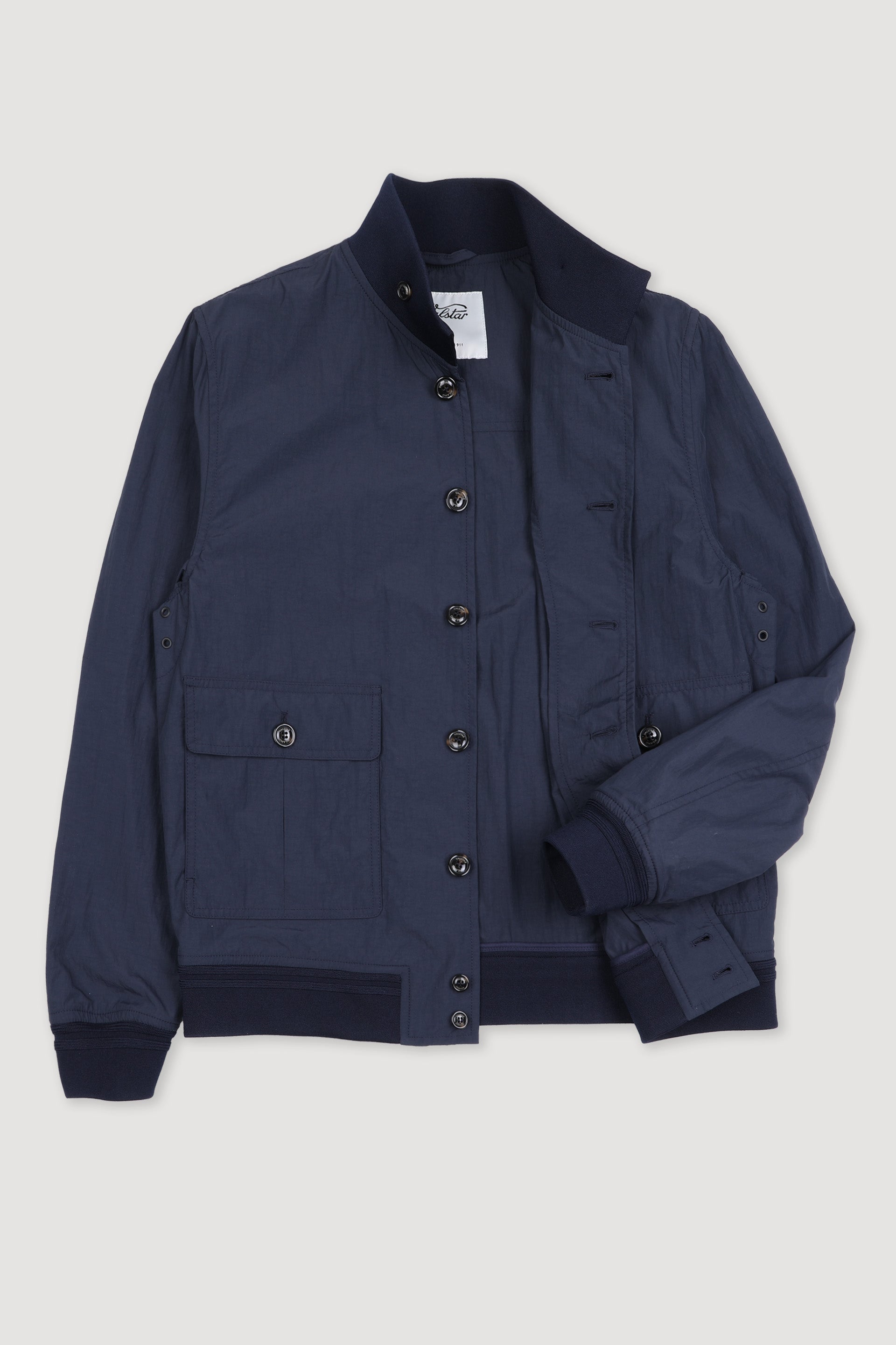 GIUBBOTTO VALSTARINO, SFODERATO, TESSUTO NYLON/COTONE WR - Navy blue