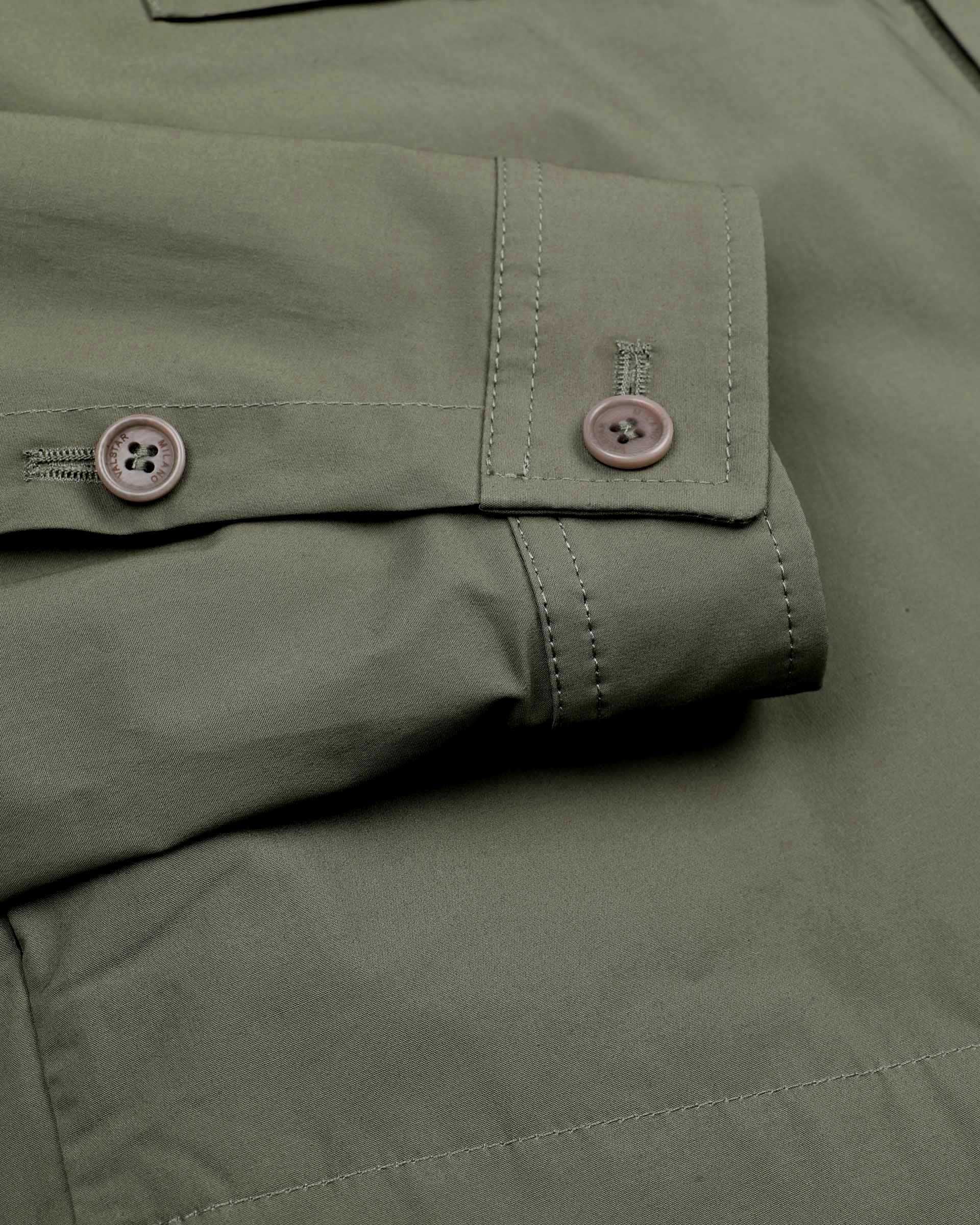 Giubbotto Jamie con zip in popeline di cotone, sfoderato. Verde - Frantoio