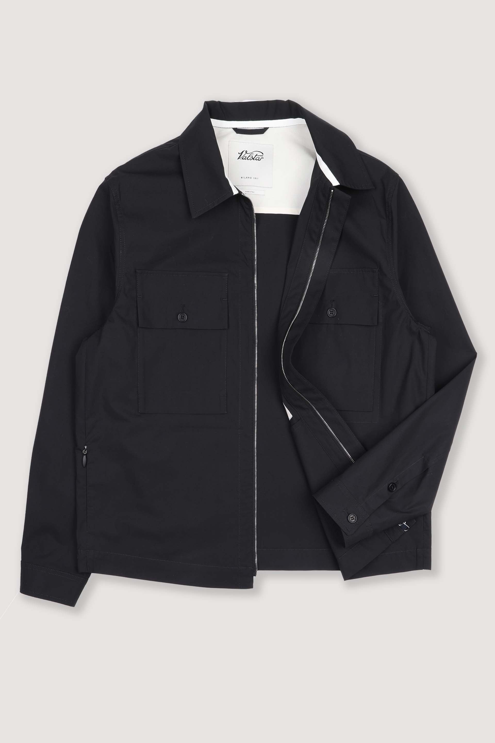 Giubbotto Jamie con zip in popeline di cotone, sfoderato. nero - Black