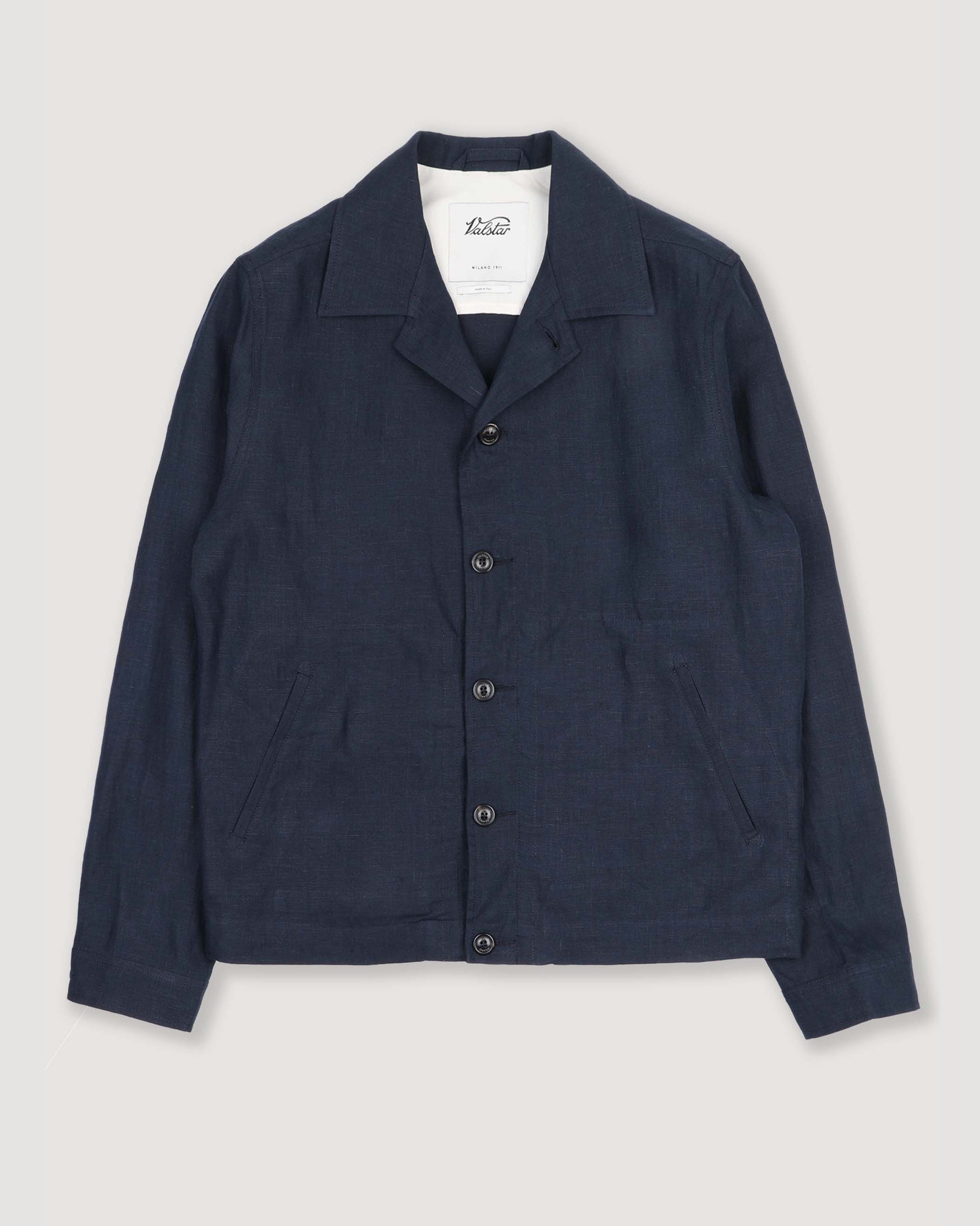 Coach jacket Mickie in lino, sfoderata - Blu notte