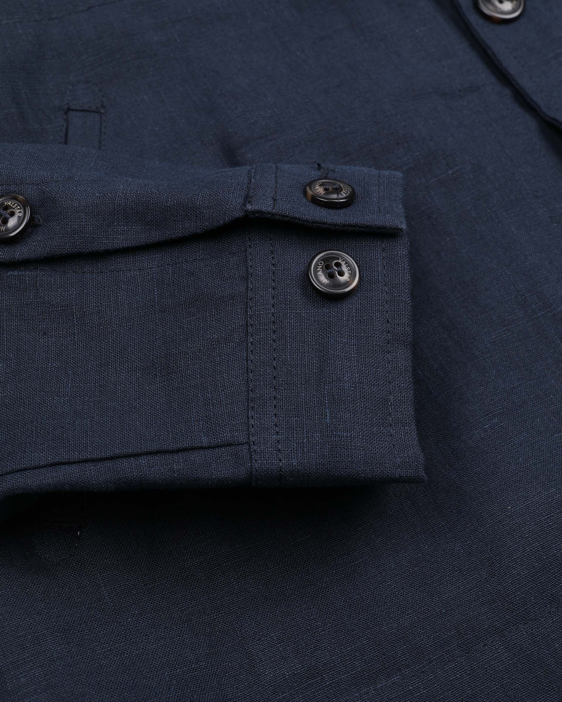 Coach jacket Mickie in lino, sfoderata - Blu notte