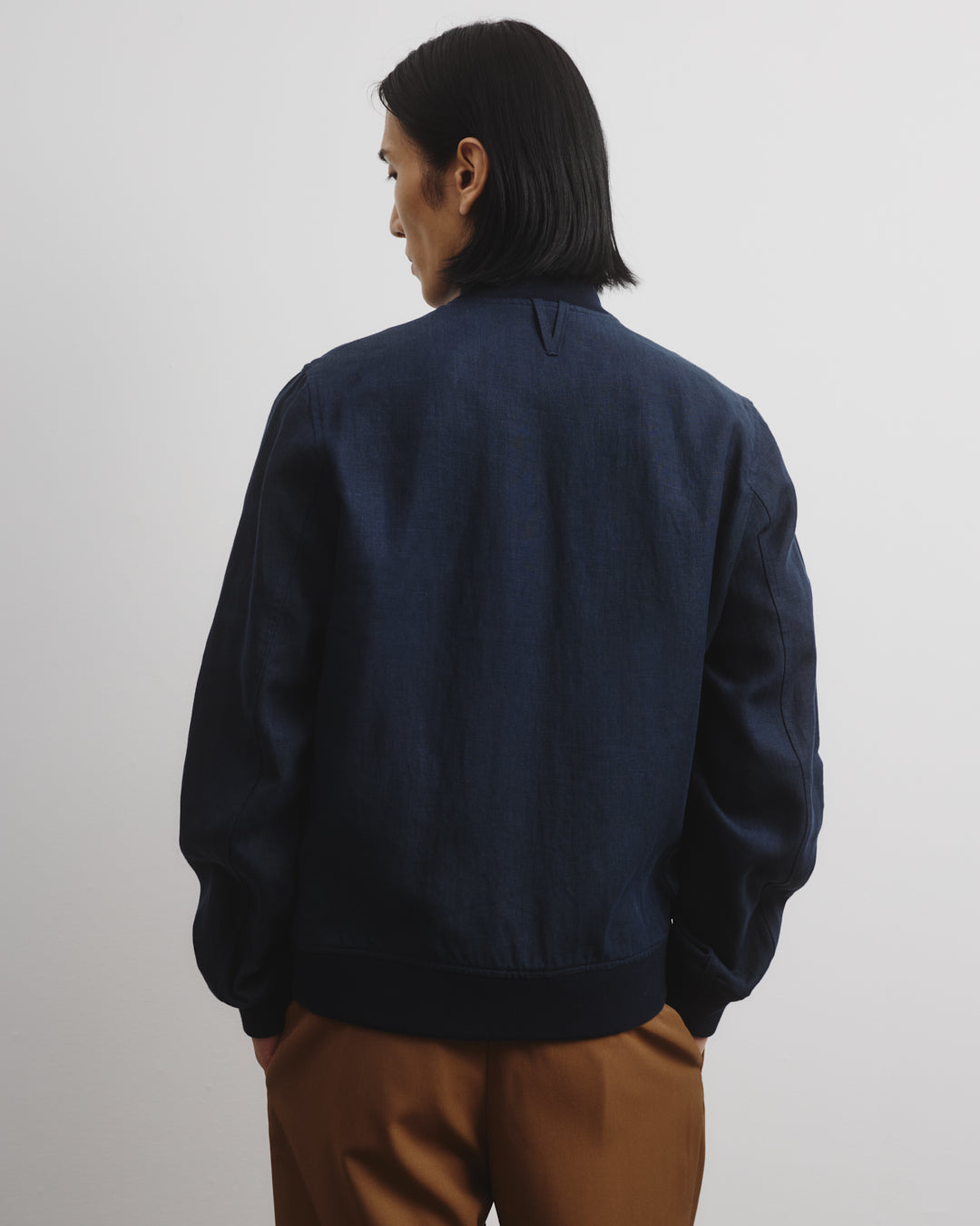 Giubbotto Valstarino in lino, sfoderato - Blu notte