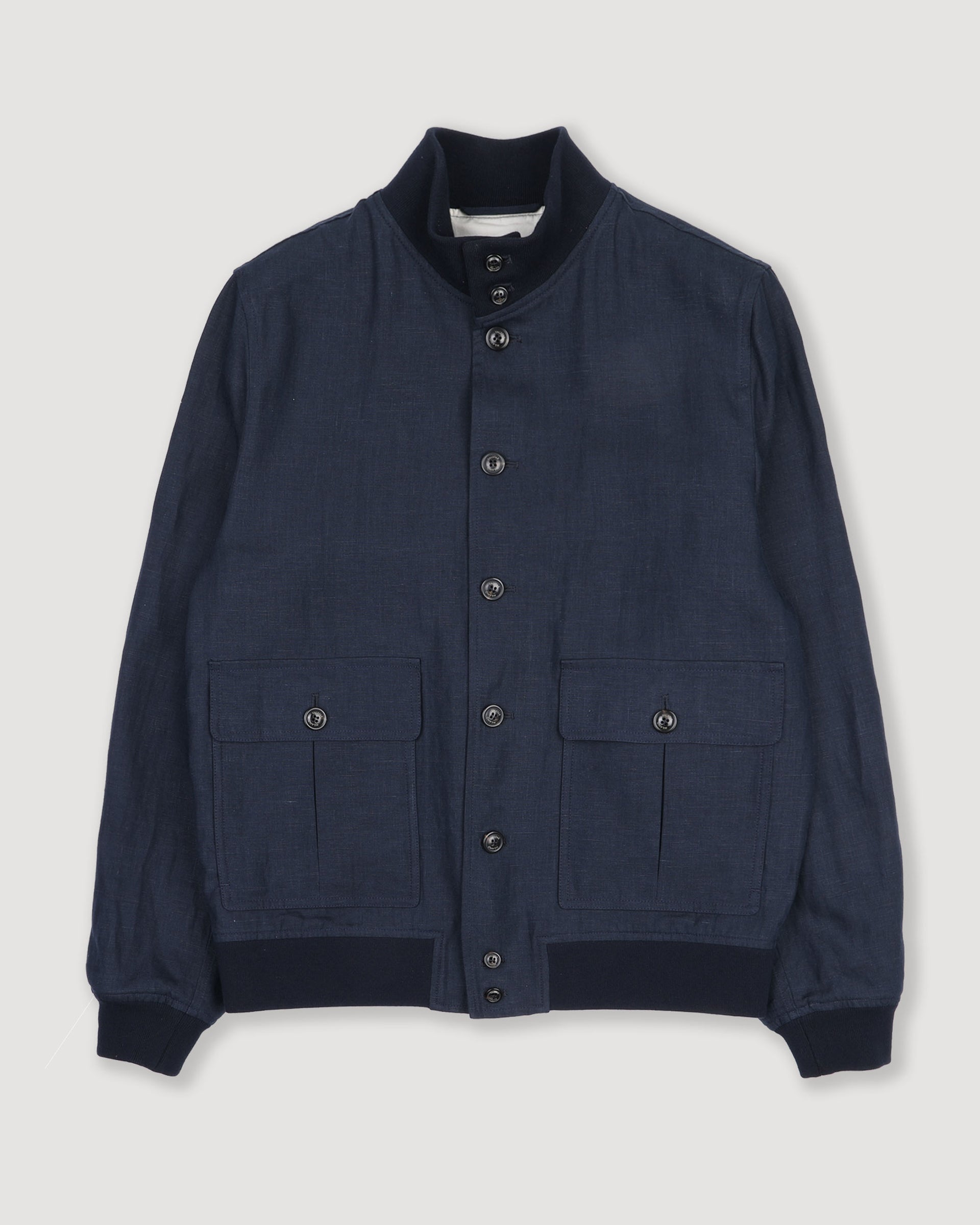 Linen Valstarino jacket, unlined. Blue - Blu notte Linen Valstarino jacket, unlined. Blue - Blu notte