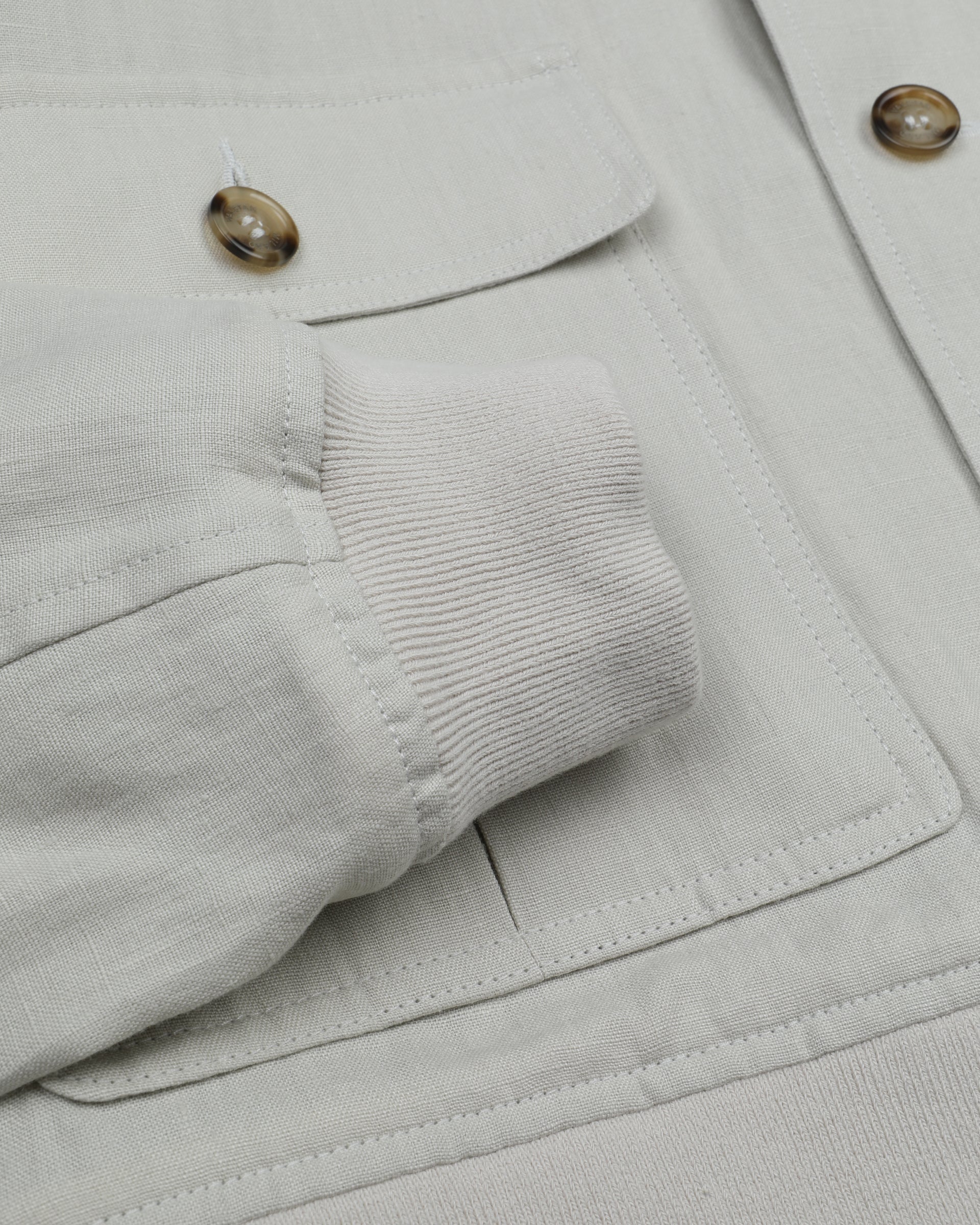 Giubbotto Valstarino in lino, sfoderato. Beige - Ecrù