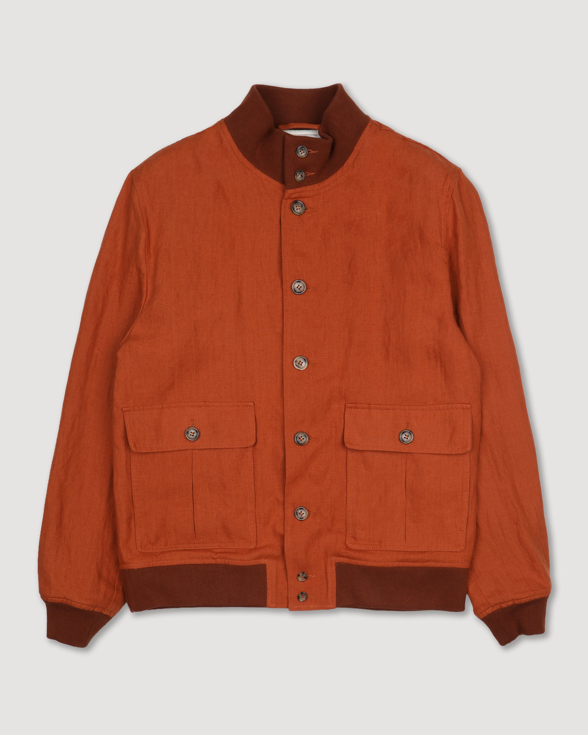 Giubbotto Valstarino in lino, sfoderato. Arancione - Carota